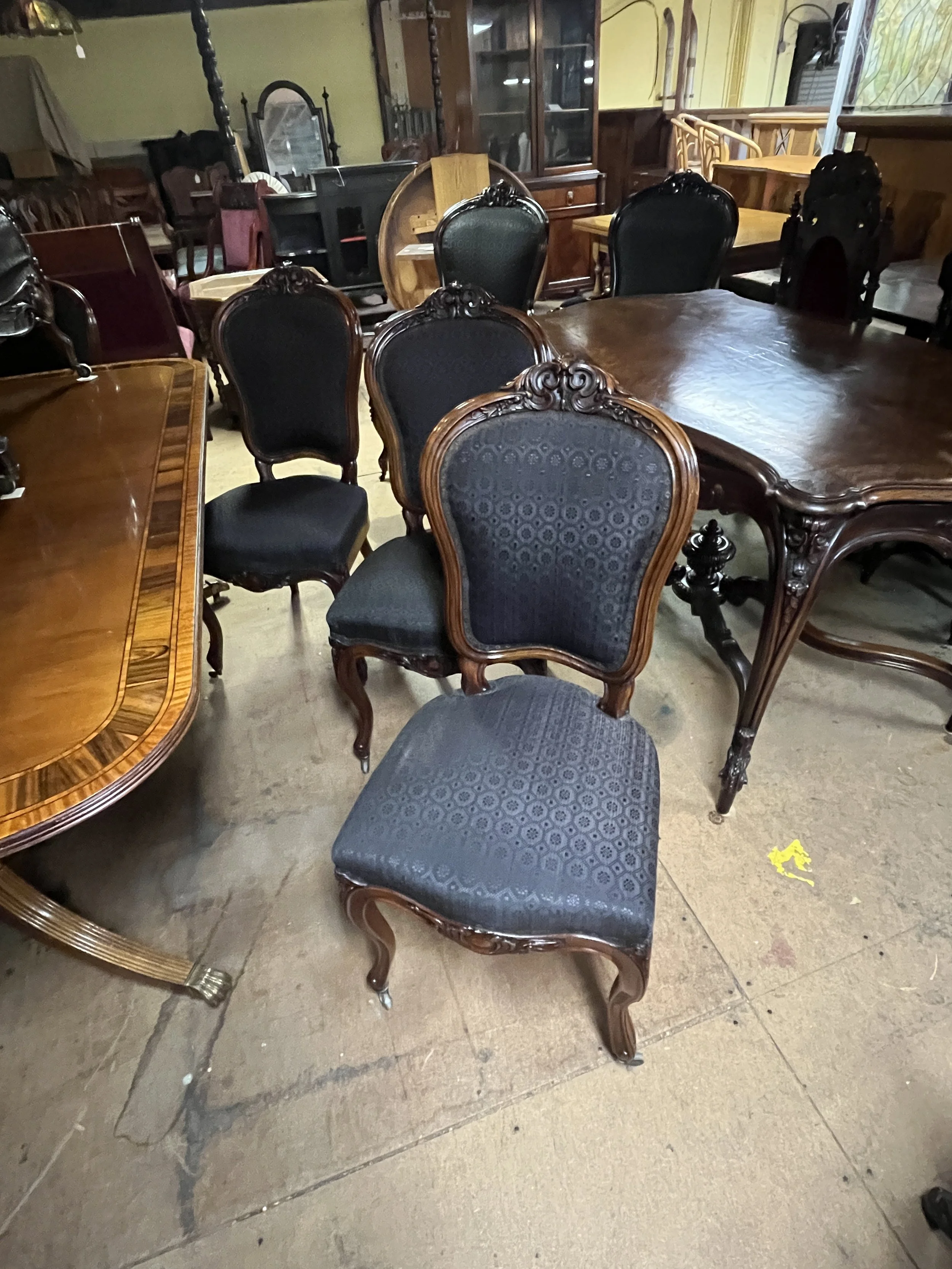 CO11MF2 - Set of (6) French Rosewood Parlor Chairs