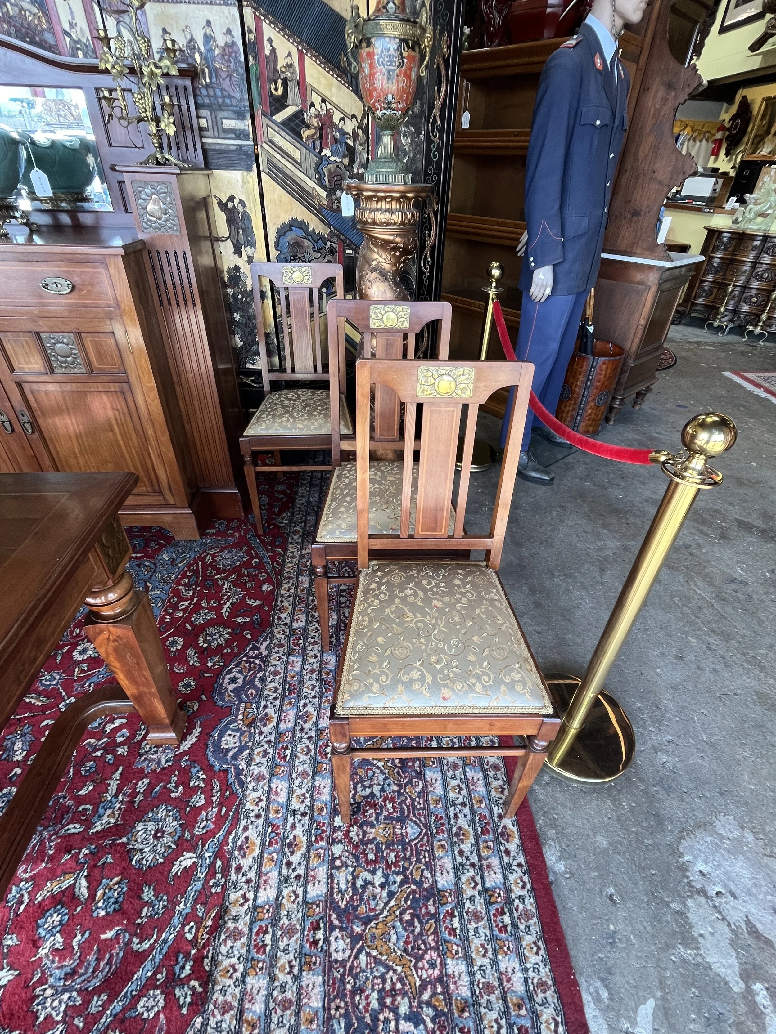 1RM103 - (6) Mahogany "DeCoene" Dining Chairs
