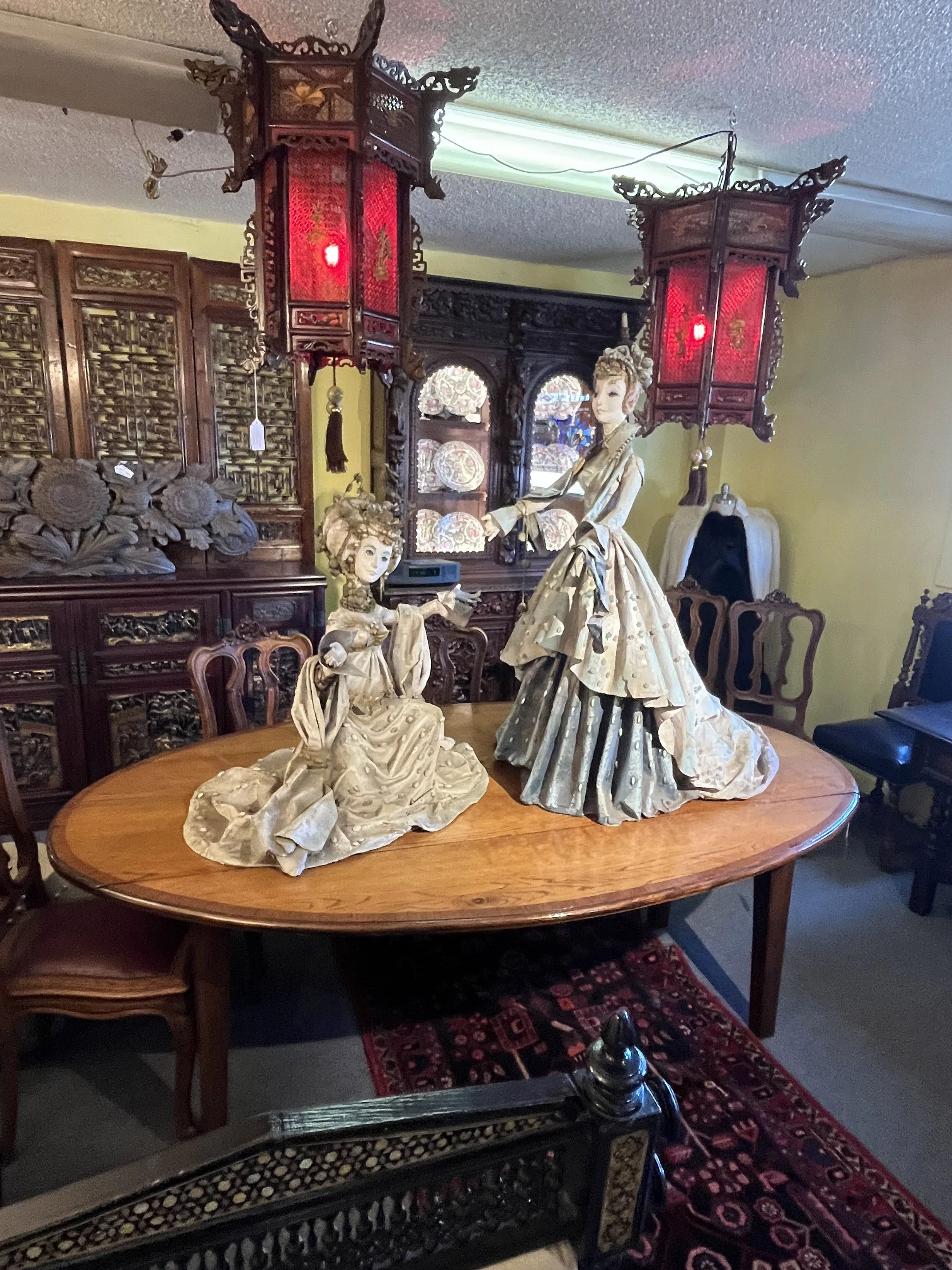 7RM22 - Two Papier-Mache Poupees