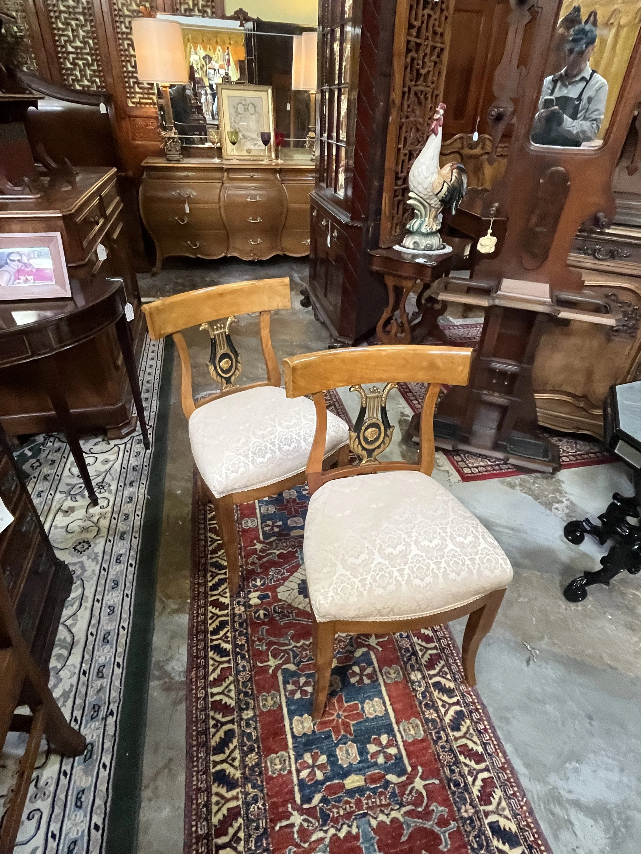 CO2DM47 - Pair of Lyre Backed Side Chairs