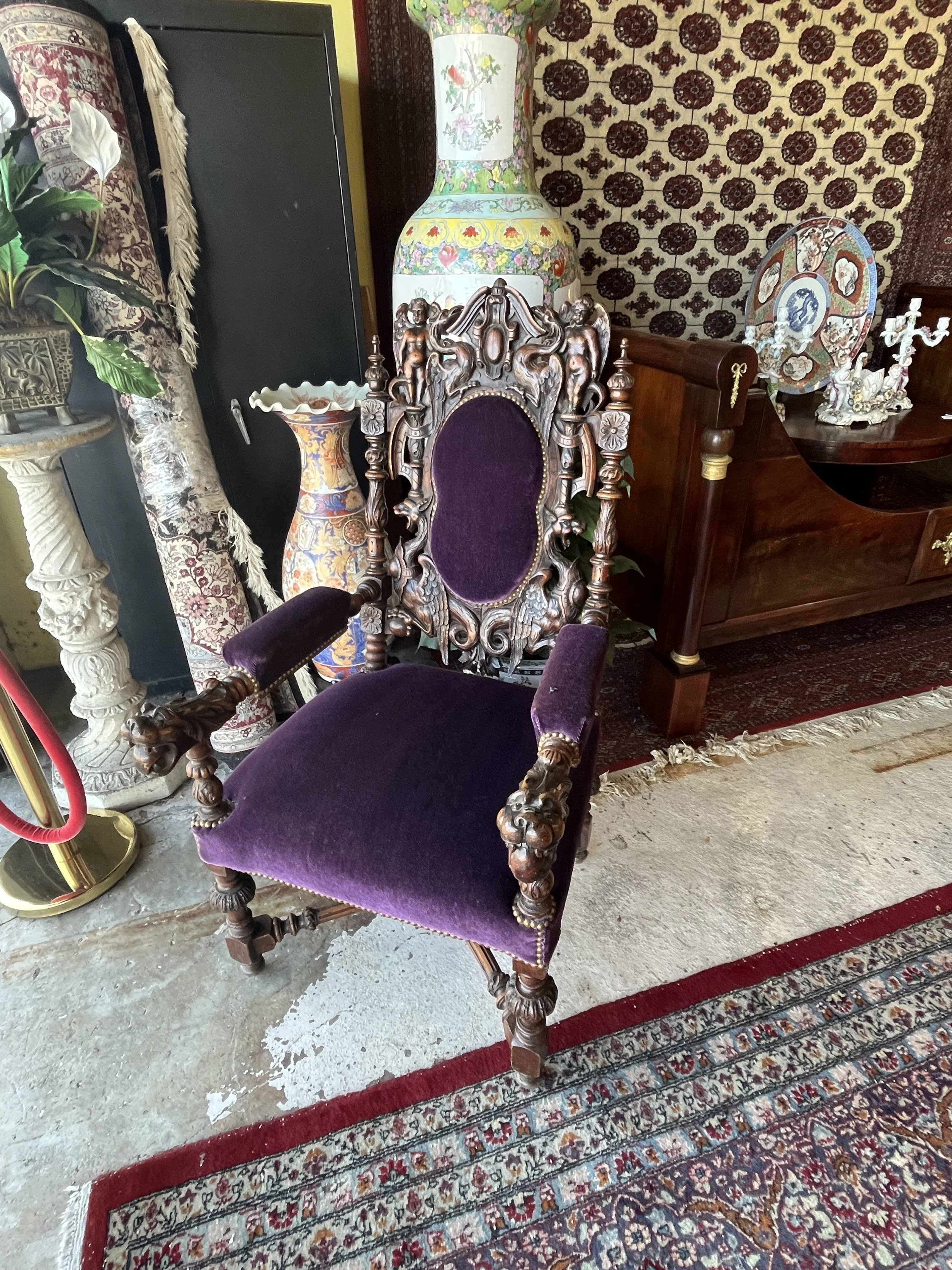 3RM12 - Heavily Carved Arm Chair