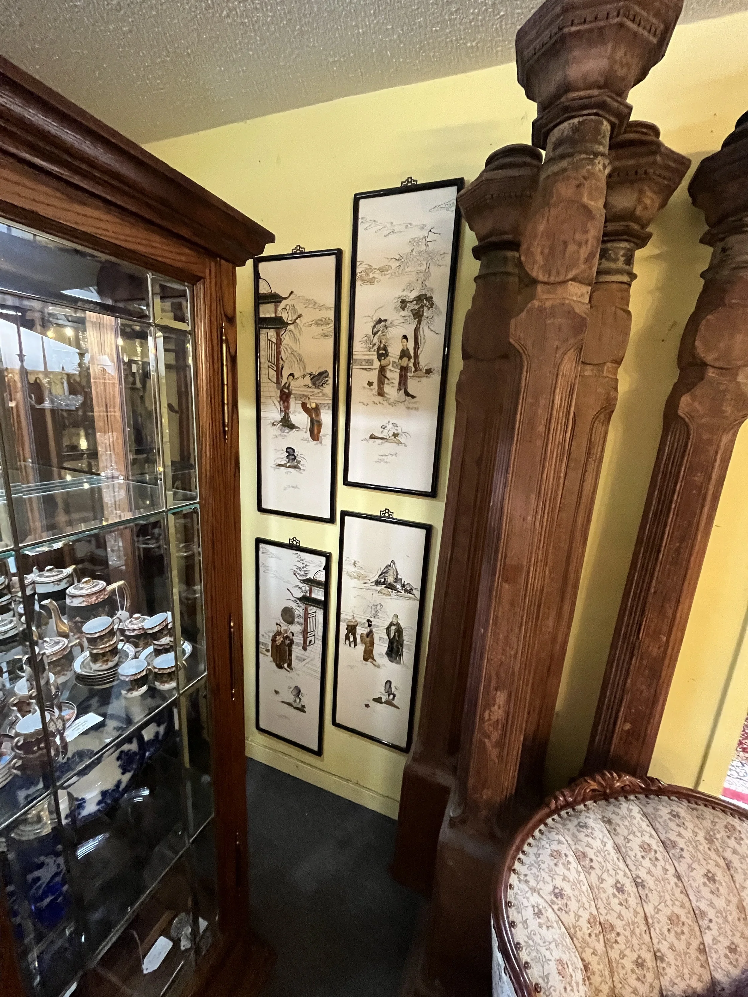 7RM21 - Four Chinese Wall Panels