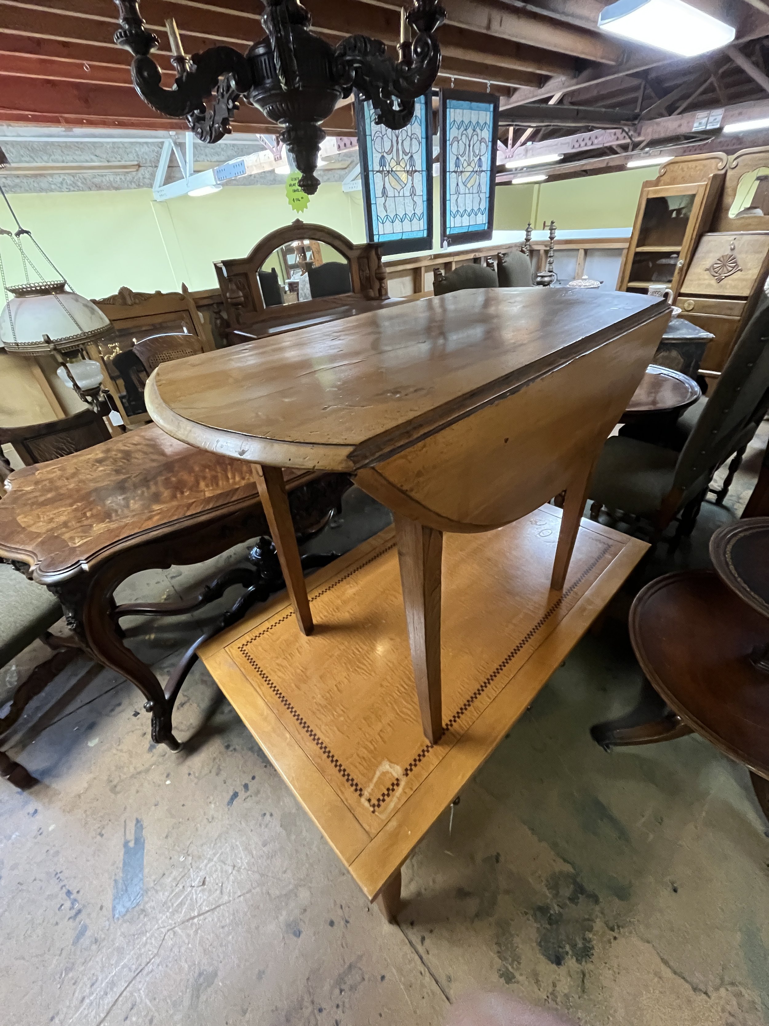 CO7TM2 - Fruitwood Drop Leaf Table