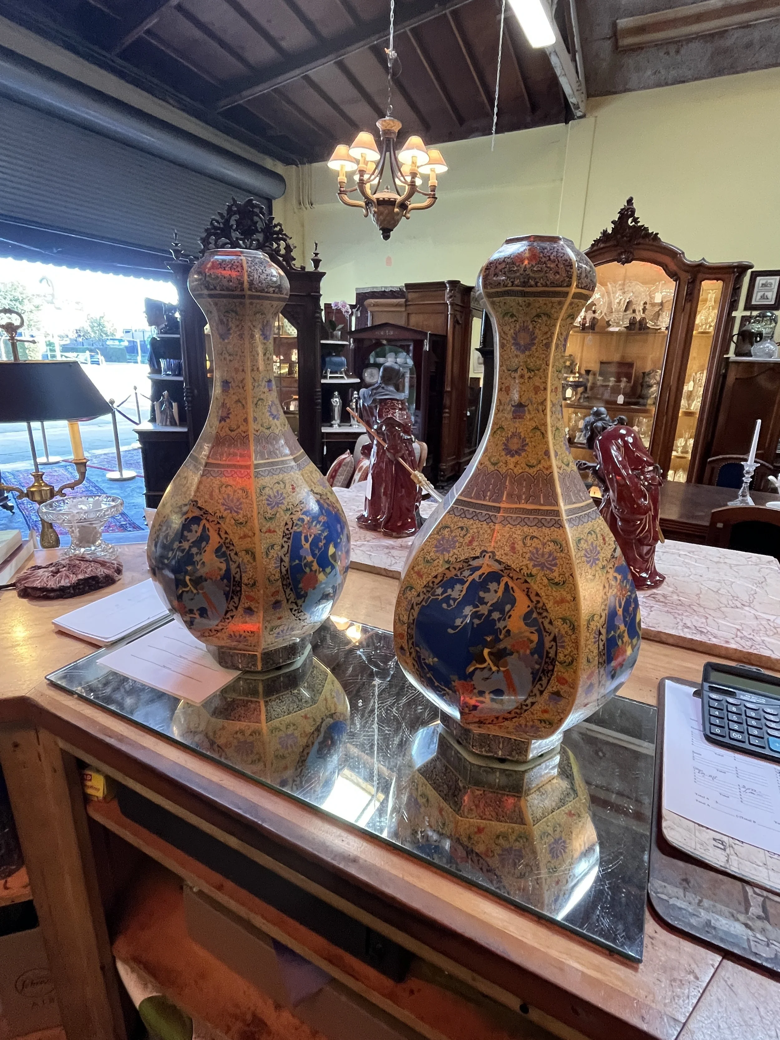 11RM5 - Pair of Tall Chinese Vases