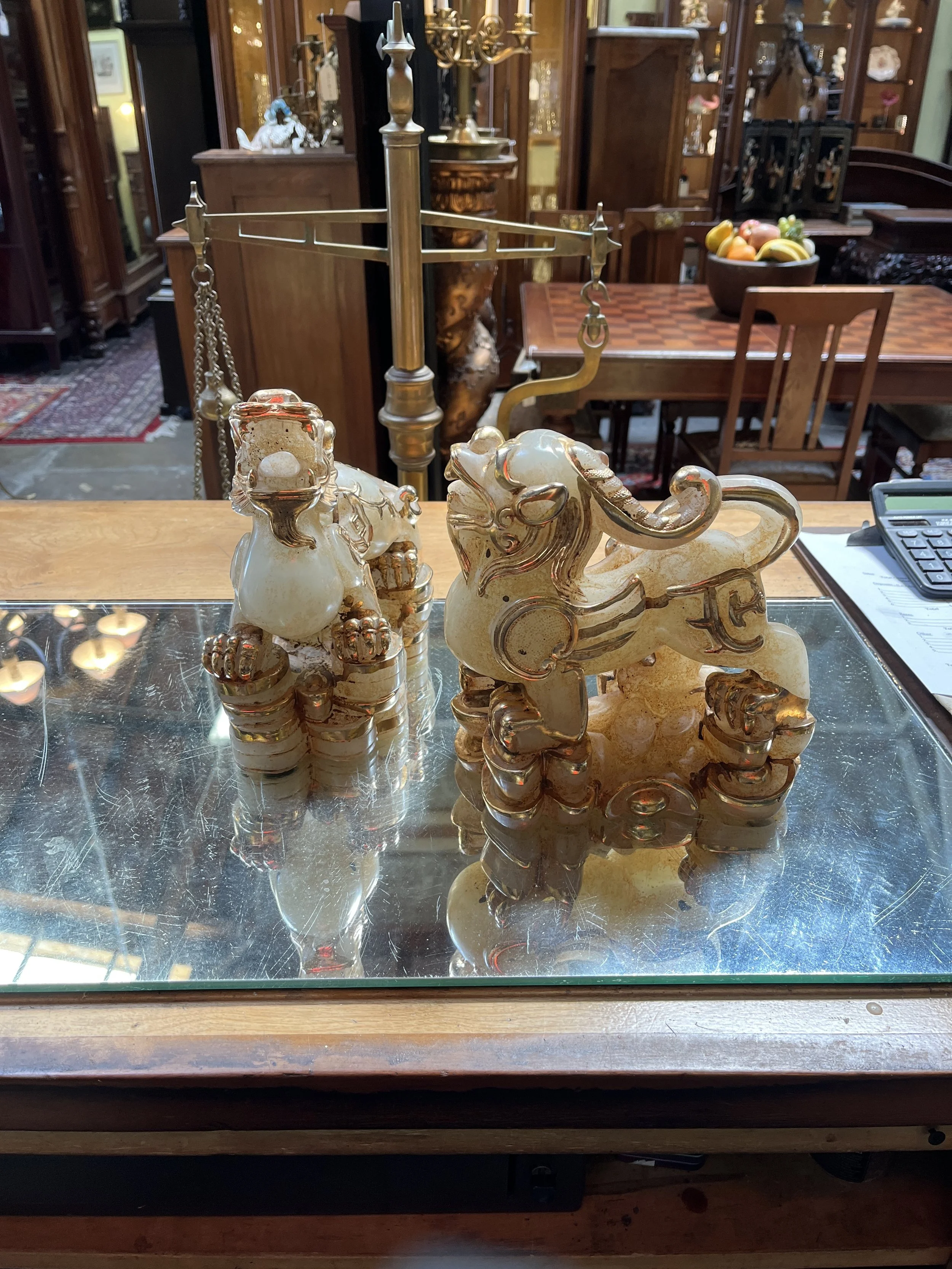 5RM5 - Pair of White Jade Pixiu