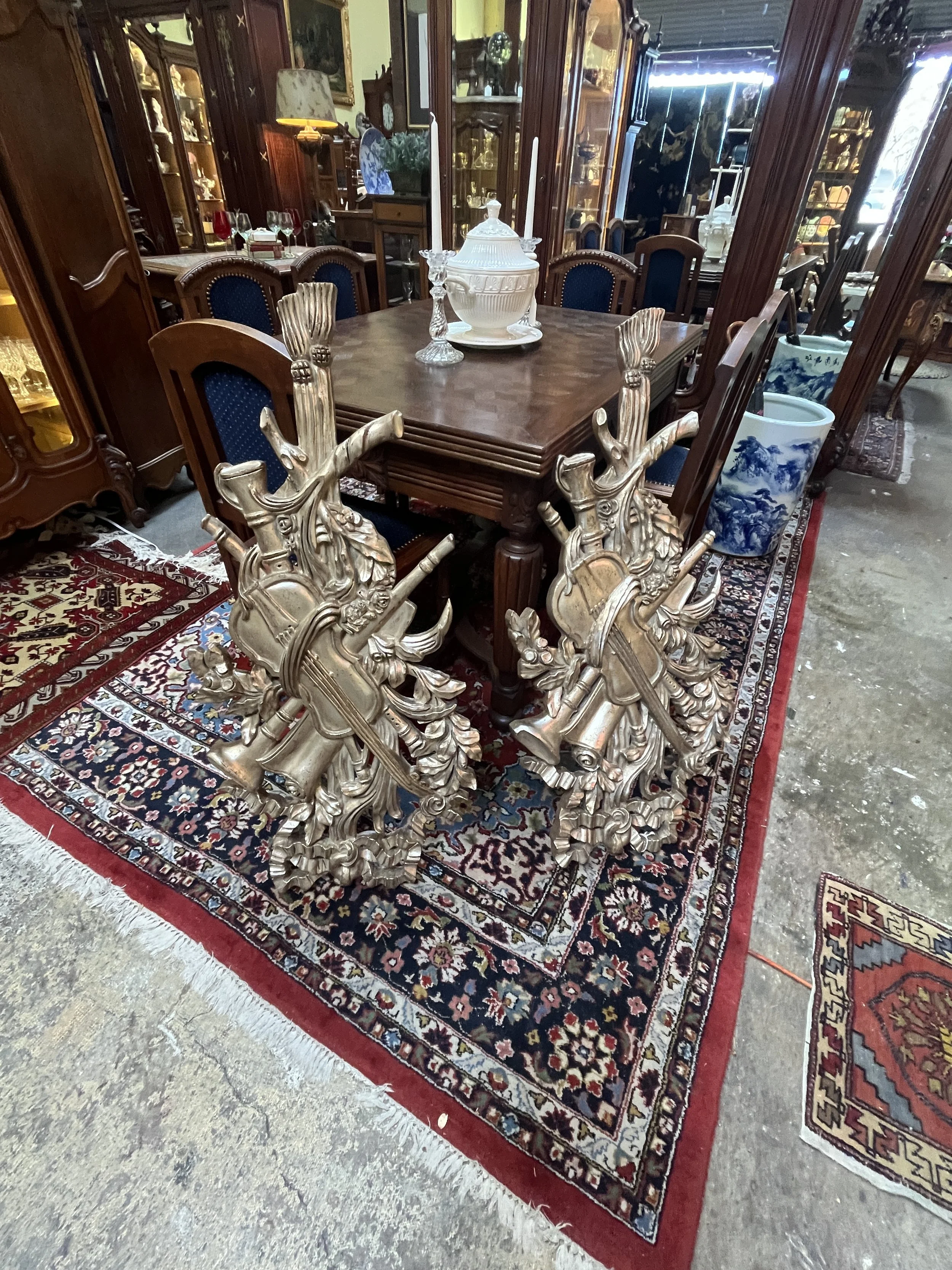 1RM13 - (4) Carved Wood Wall Trophies