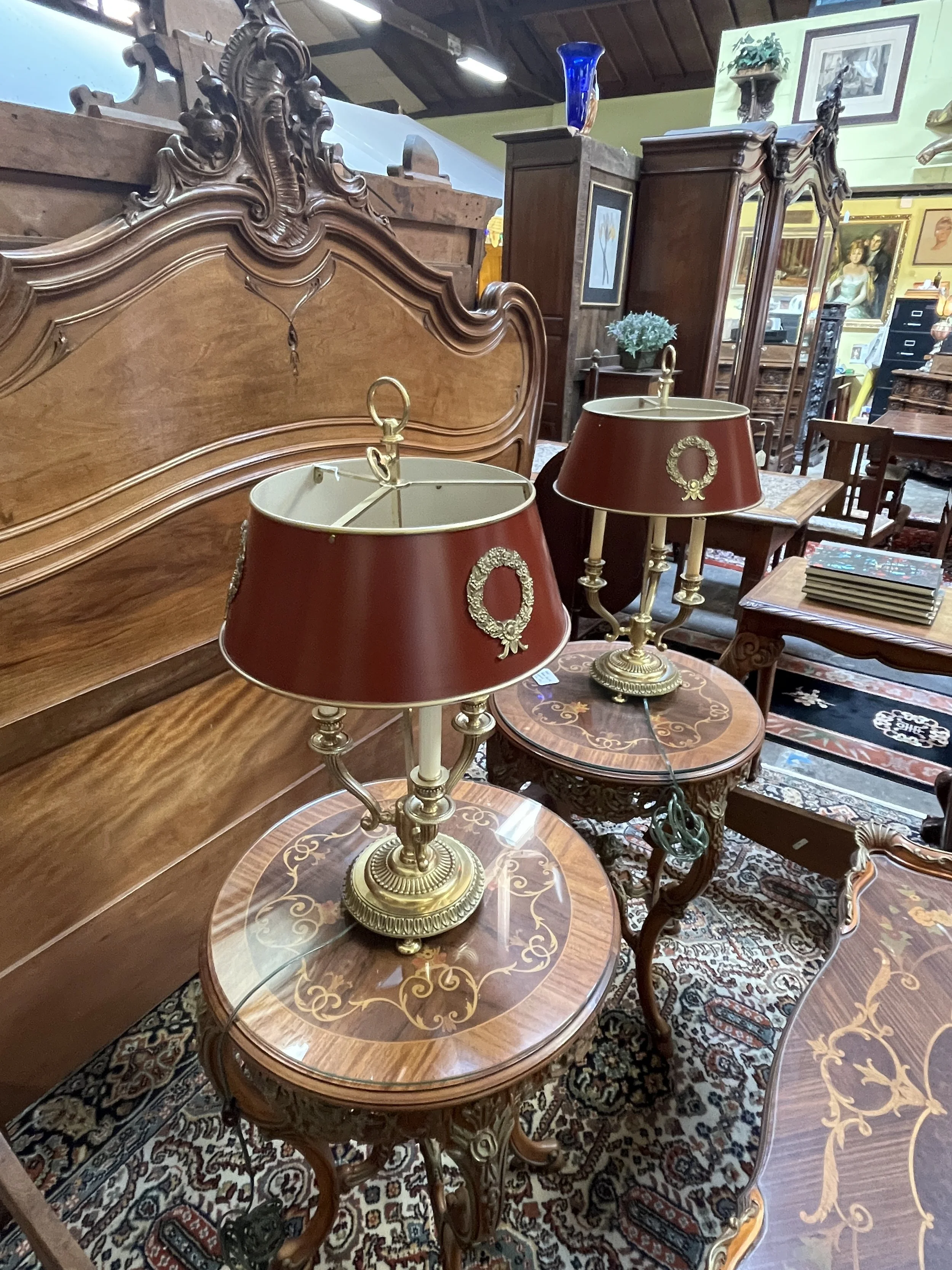 2RM15 - Pair of Bouillotte Table Lamps