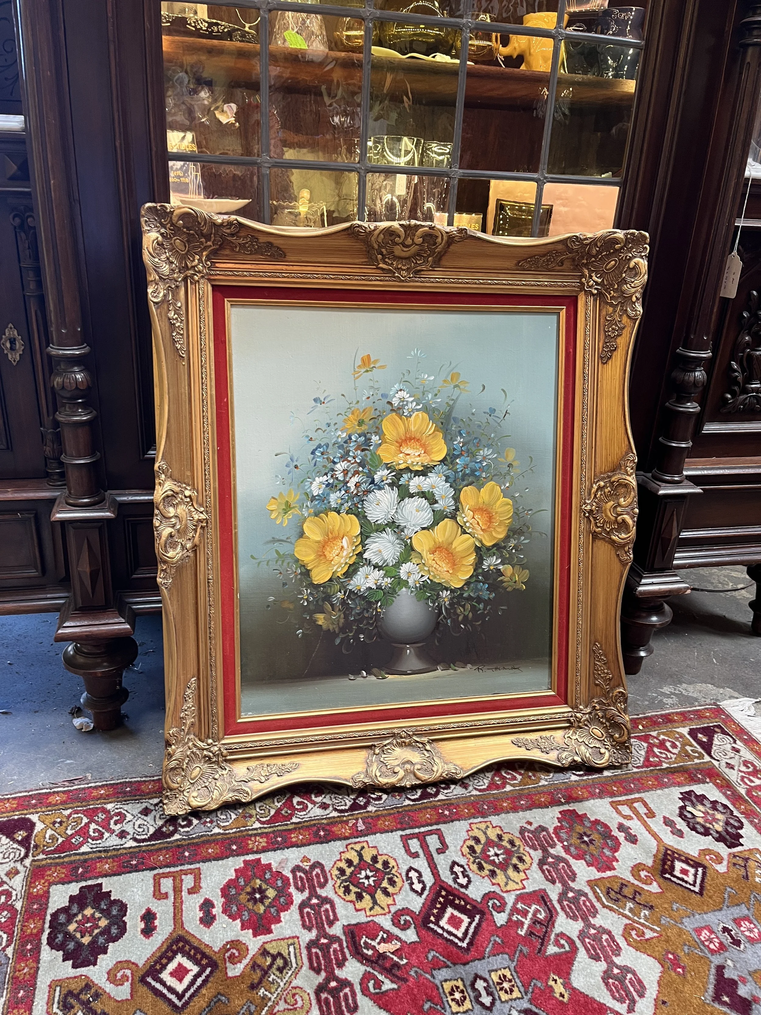 CO8AF4 - Framed Oil of Flowers