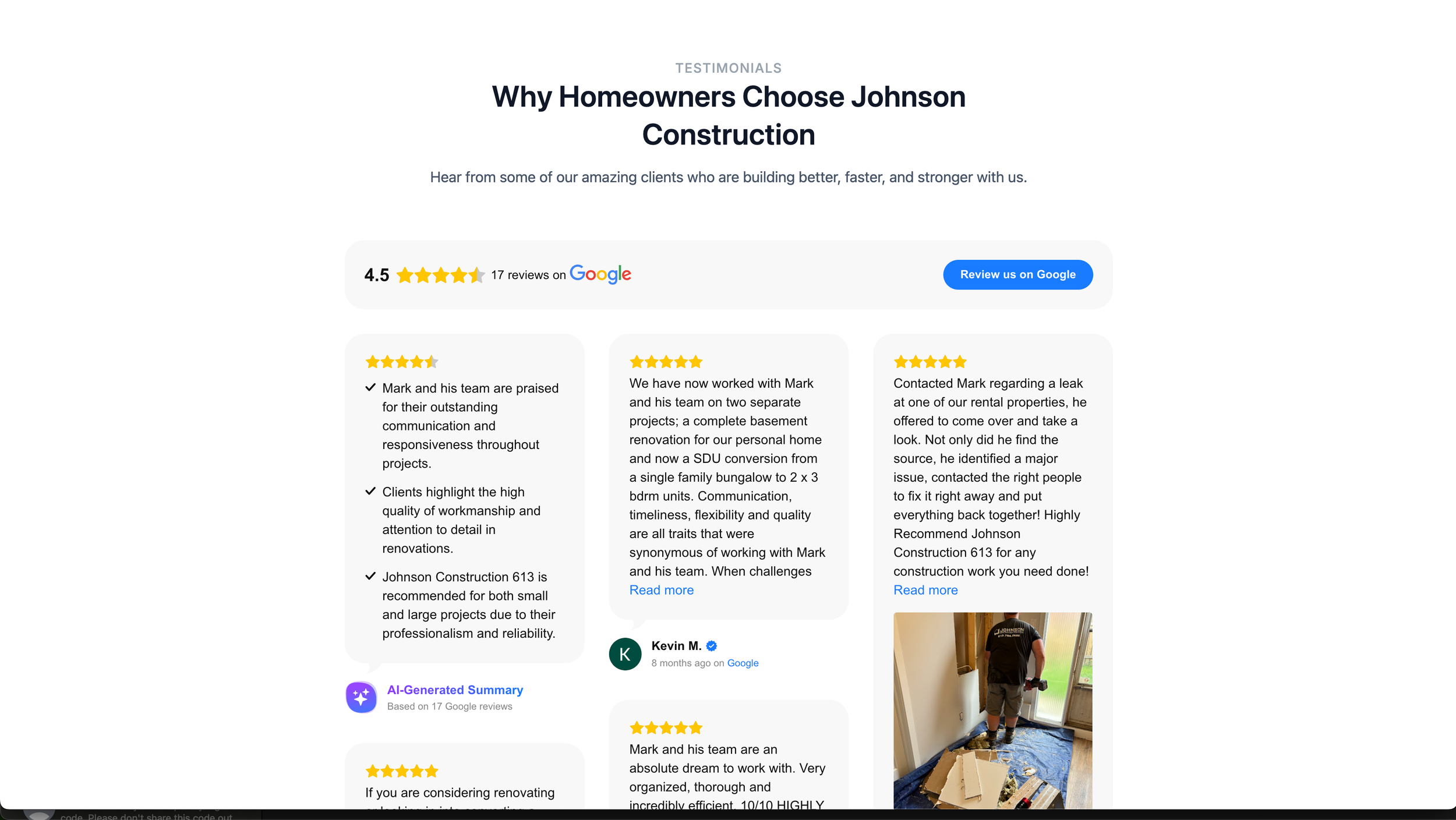 JohnsonConstructionReviews