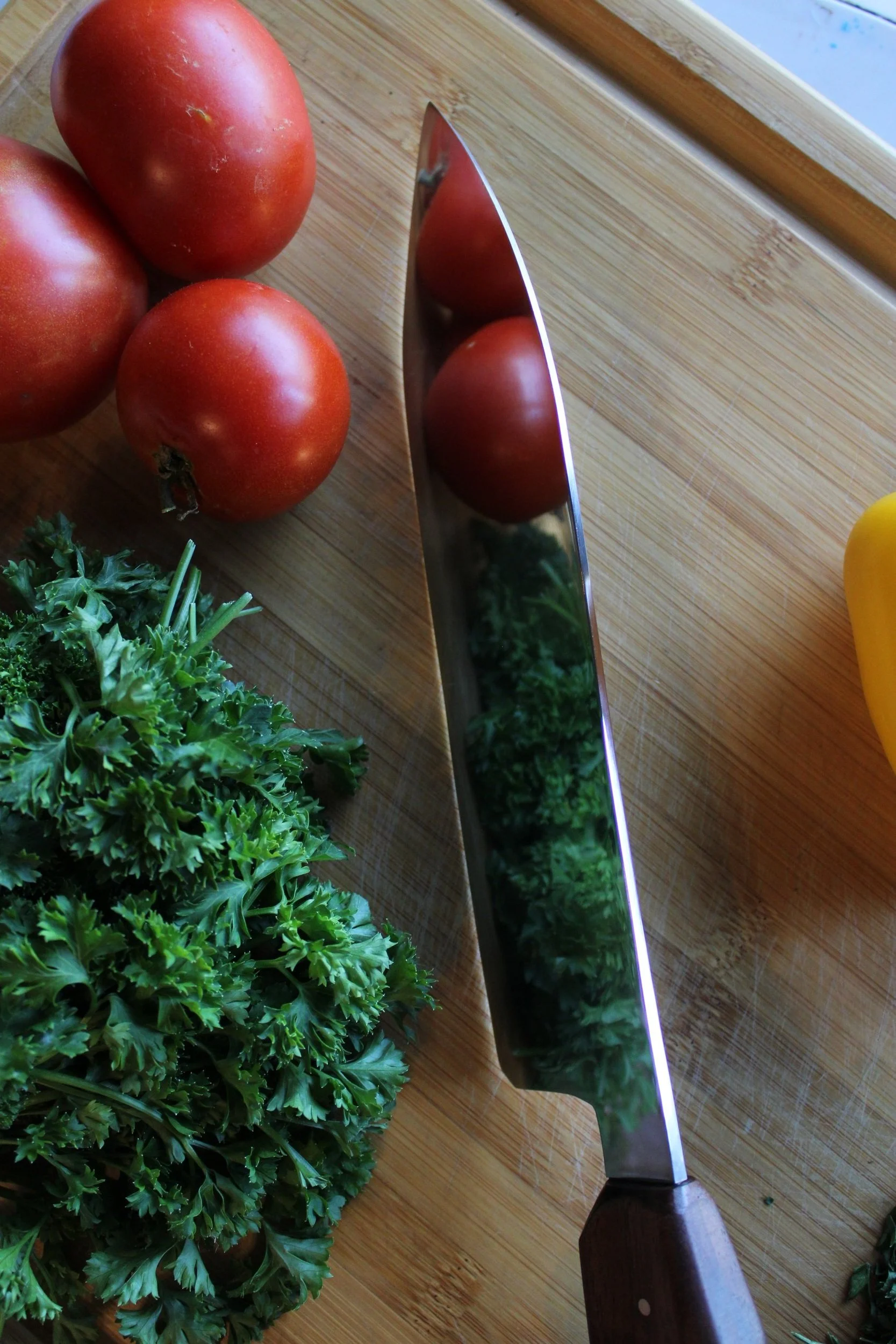 Hand forged chef knife-mirror finish