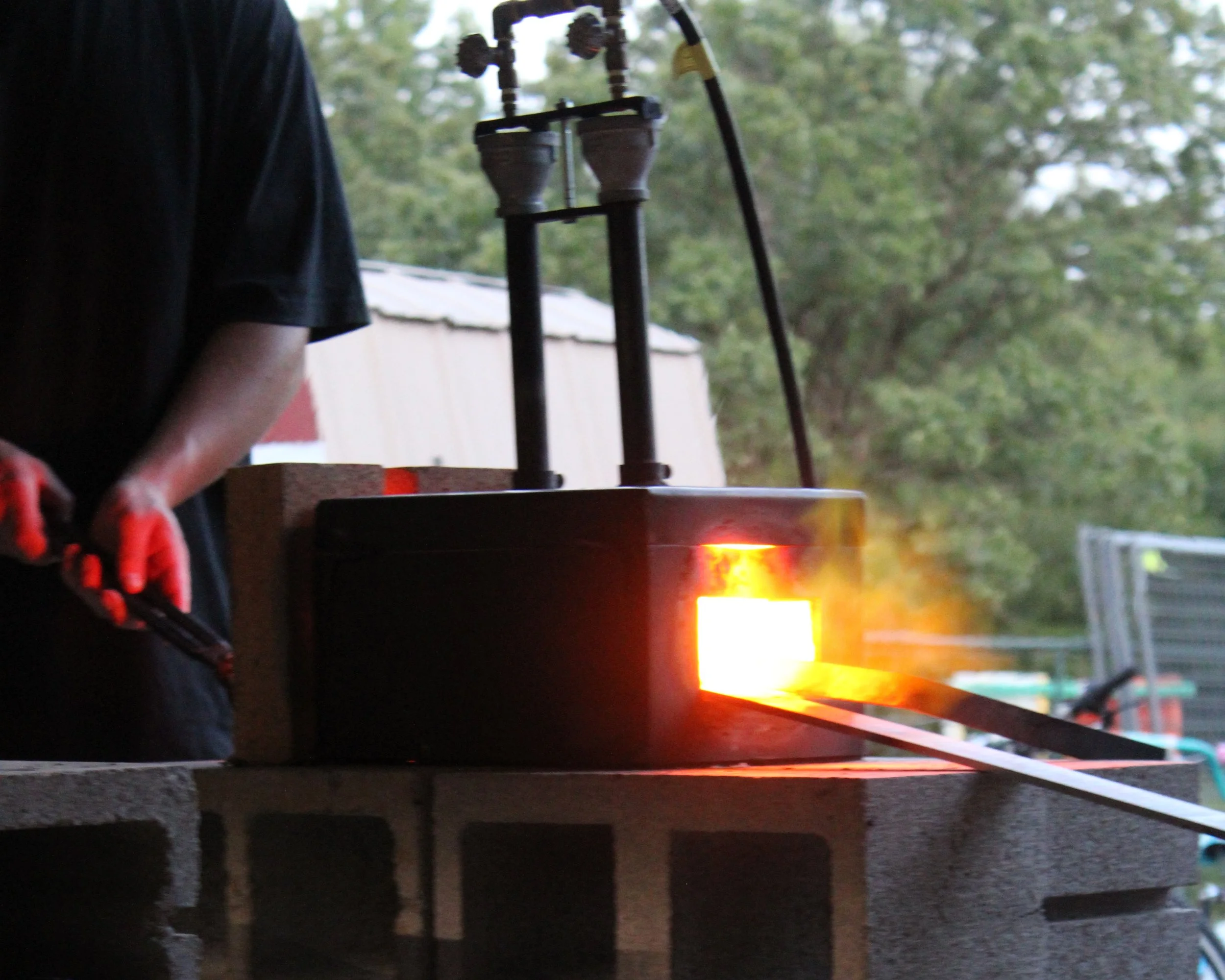 Steel-billets-heating-in-forge