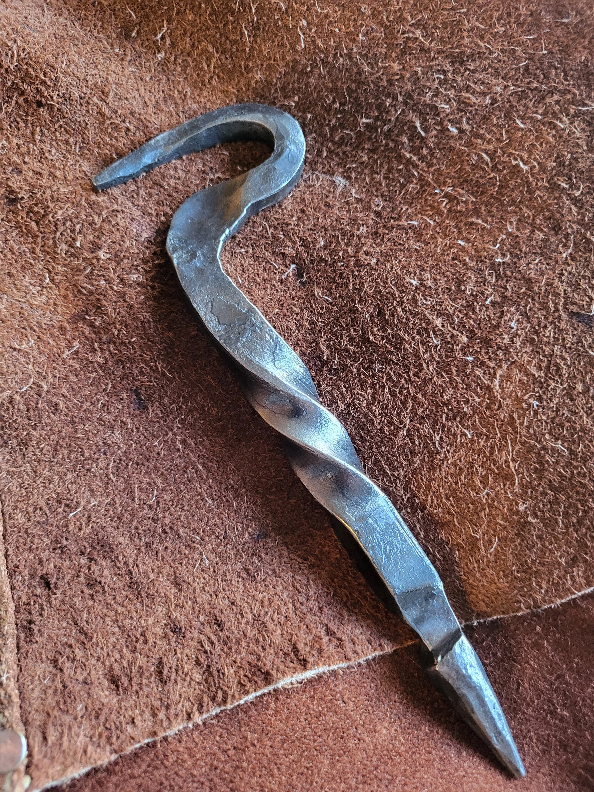 Hand forged bottle opener/icepick