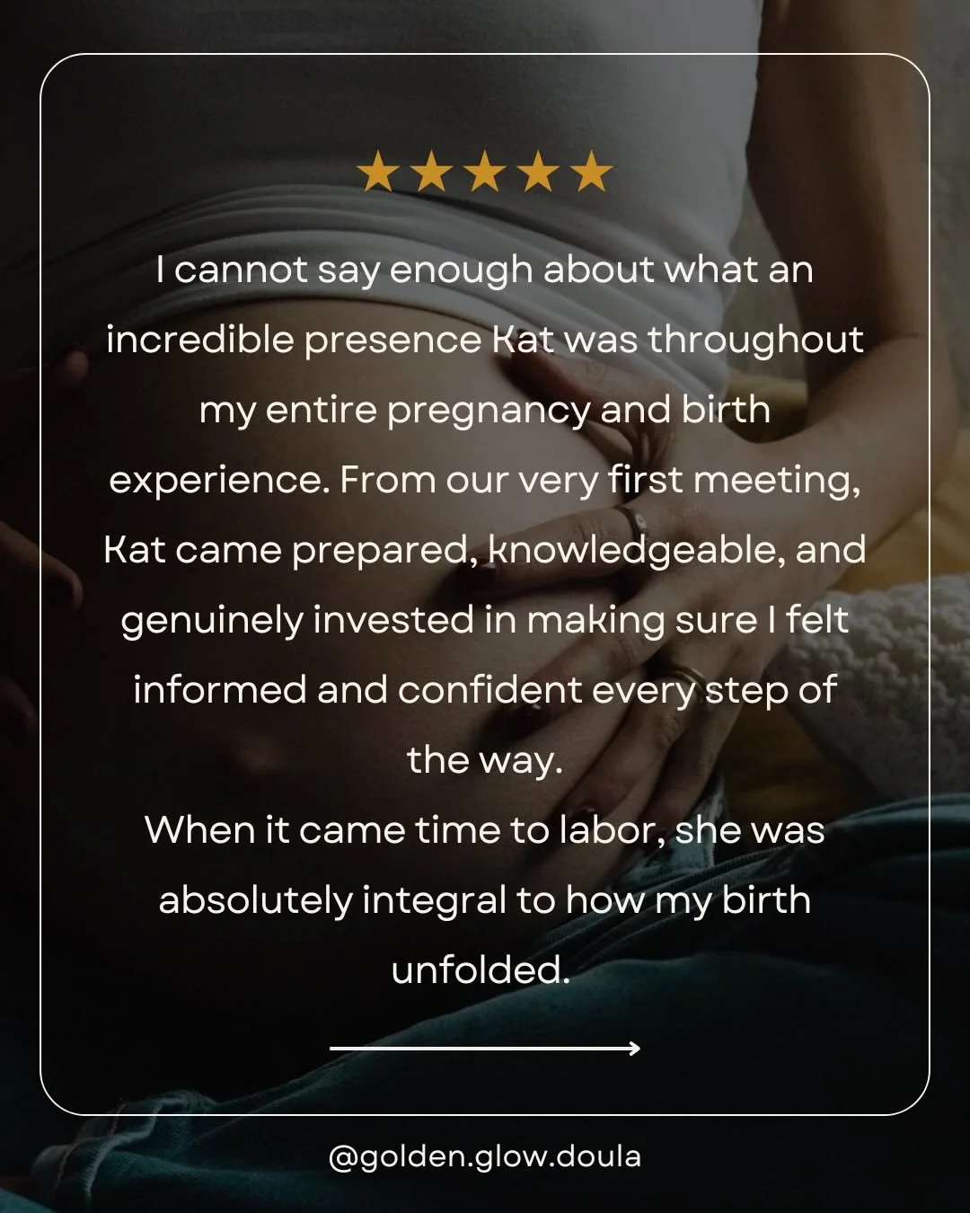 ✨ Testimonial Tuesdays ✨

Some sweet words from an incredibly amazing mama who birthed her lil peanut back in January. 

It was such a joy to support this family on their journey. A breech baby that flipped just before the birthday party! Mama put so