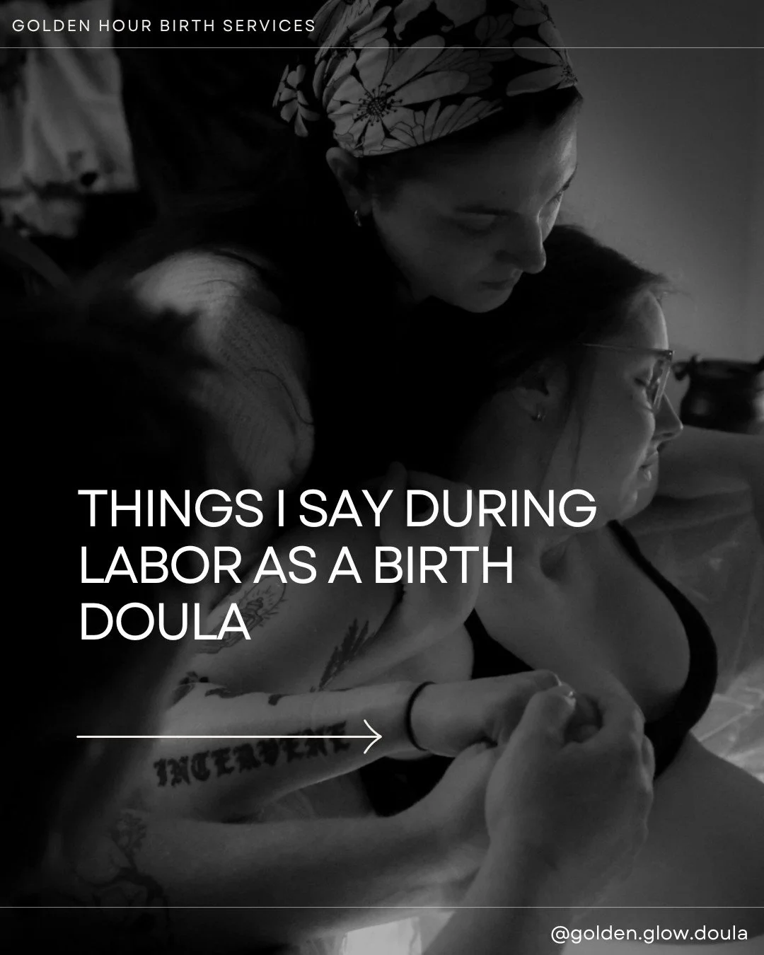 A lot of the time, labor is full of stillness and quiet.
Sometimes, gentle words are all it takes to offer reassurance and support.
Here are some of the things I say in those moments. 🧡

Is there anything that was said during your labor that stands 