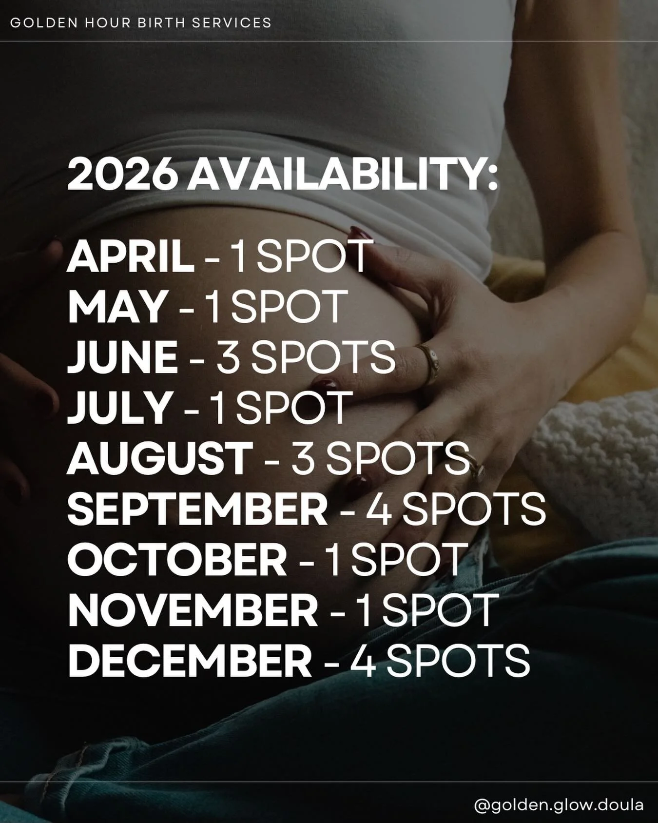 September and December birthers were you at?? ✨

I&rsquo;ll telling you right now - no one vibes harder with Virgos + Sagittariuses more than me! 😂 

Remaining 2026 availability 💖
A few sacred spaces left for growing bellies and unfolding stories! 