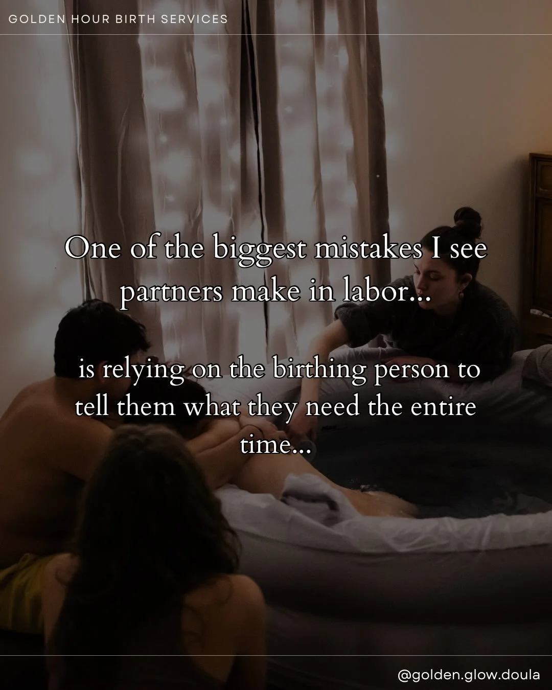 One of the most supportive things you can do in labor is stop waiting for the birthing person to tell you what they need every moment. 

Labor takes people deeply into their body, and constantly having to answer questions or direct support can feel s