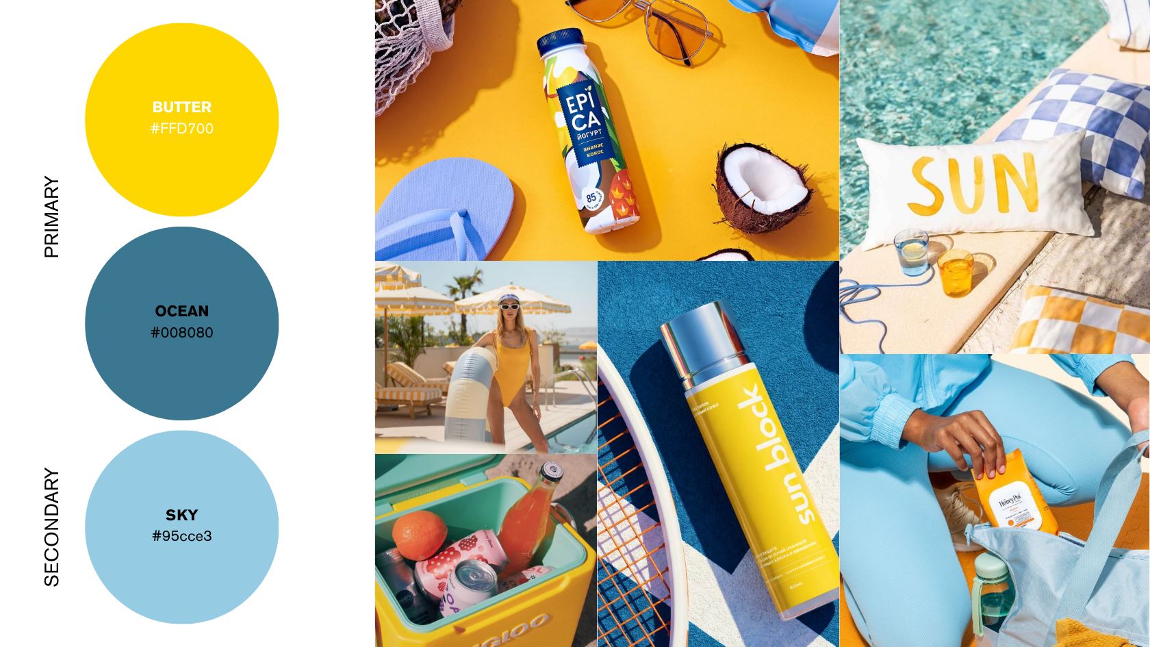 Brand colour palette designed by Shout + Co. Creative agency