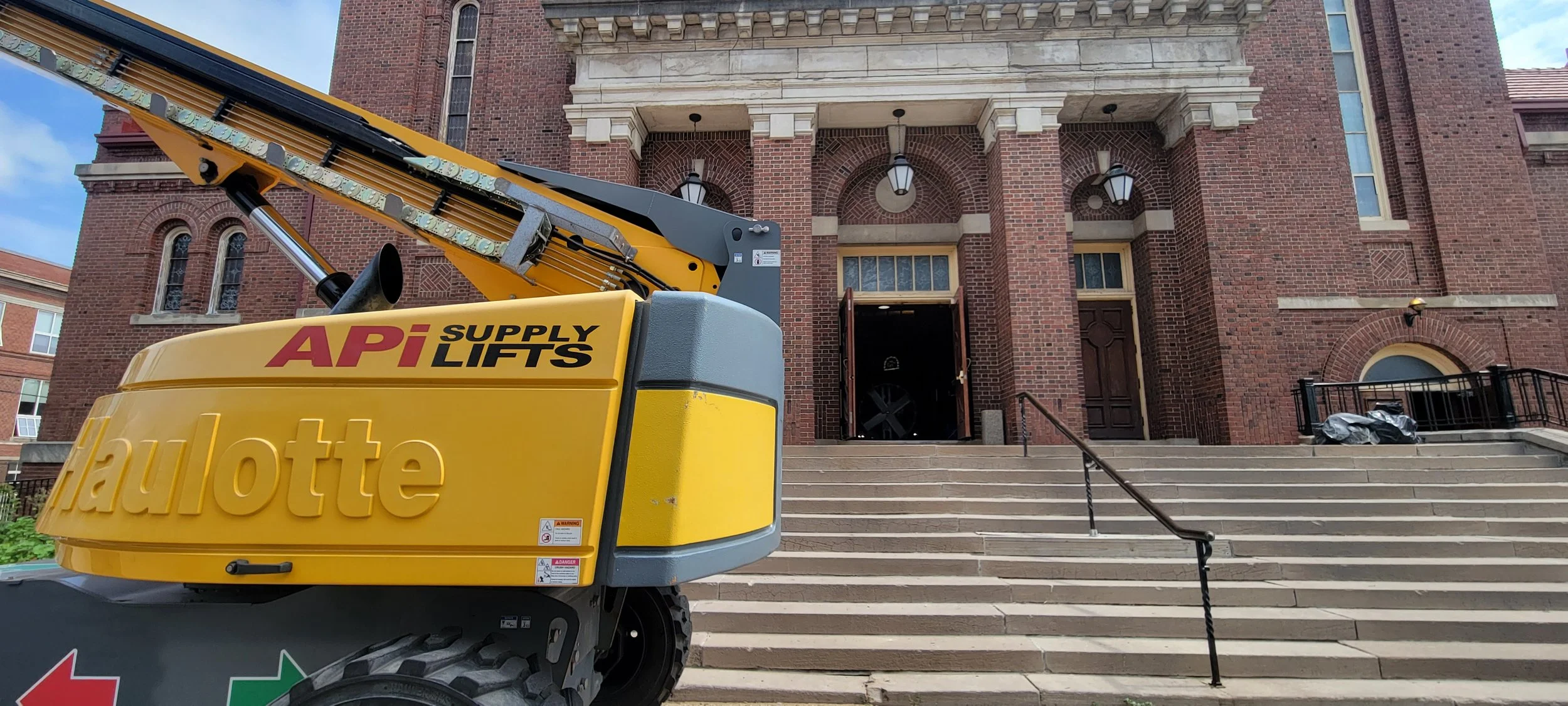 Construction Truck in front of Incarnation Catholic Church, Minnespolis