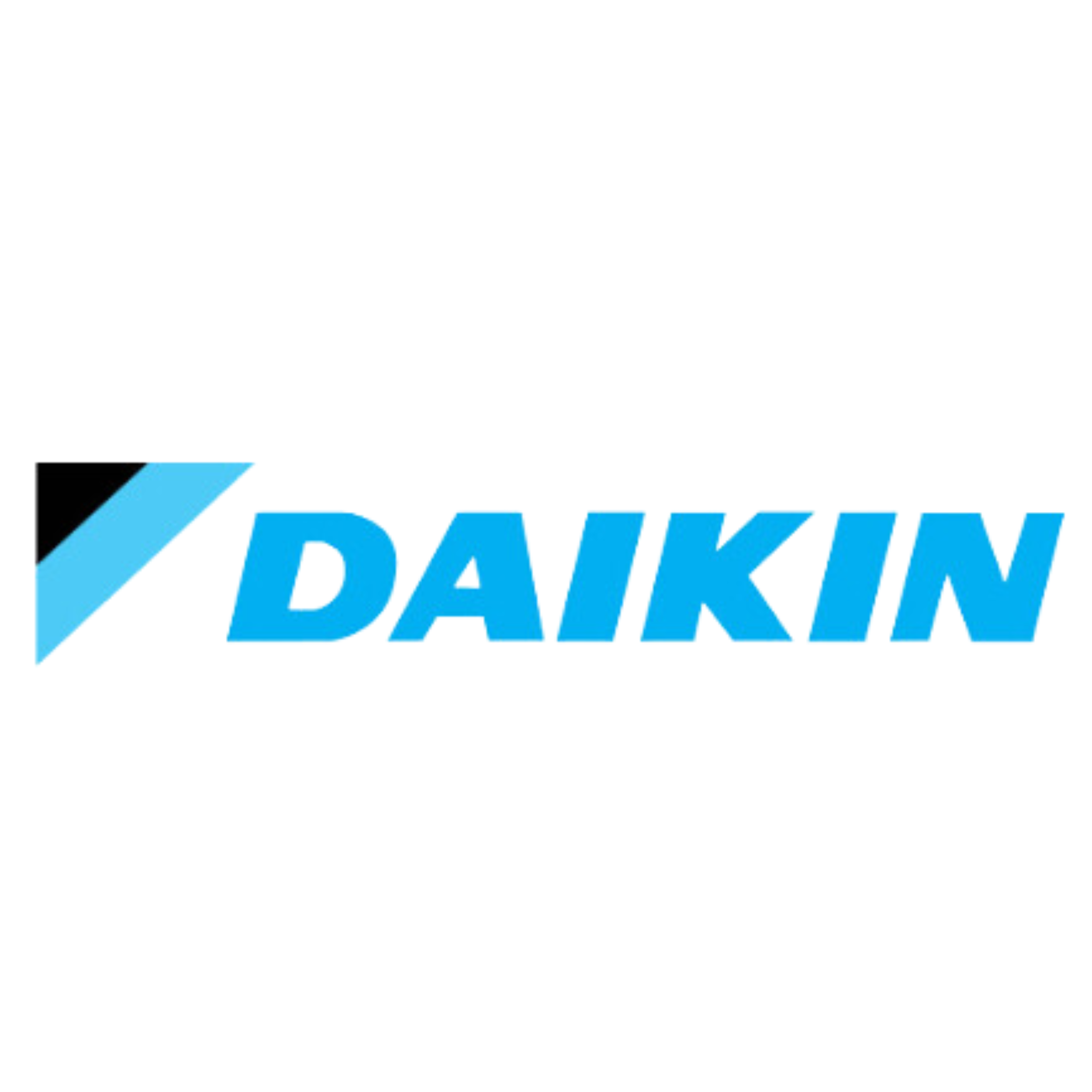 Daikin logo with blue and black stylized design on left and the word 'Daikin' in bold blue letters.