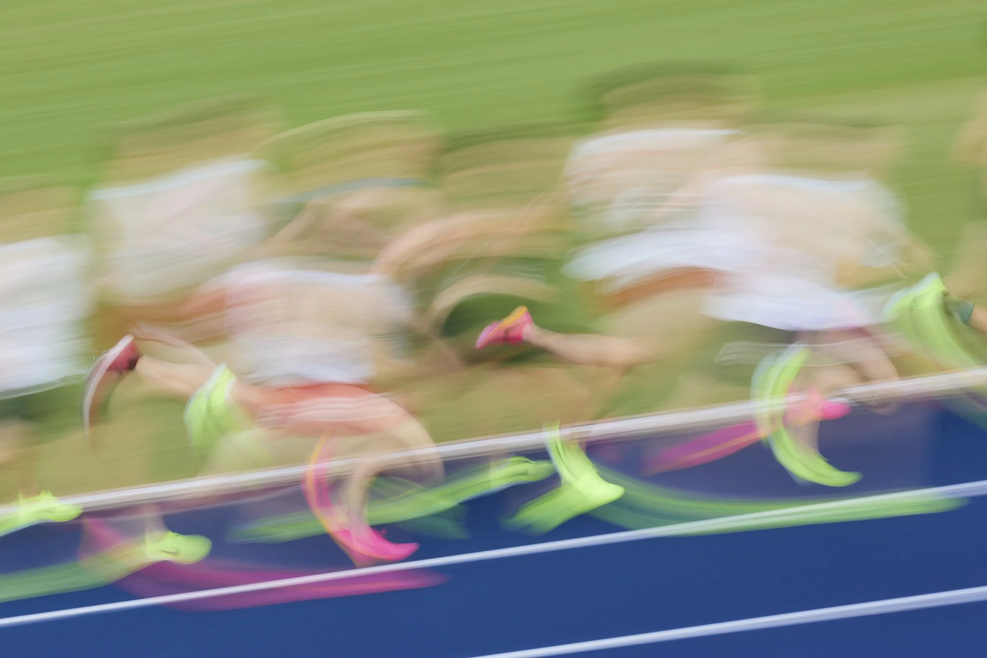 Runners during the 3,000m preliminary rounds at the NCAA East Preliminary Round in Jacksonville, Fla.  May 24, 2023. 