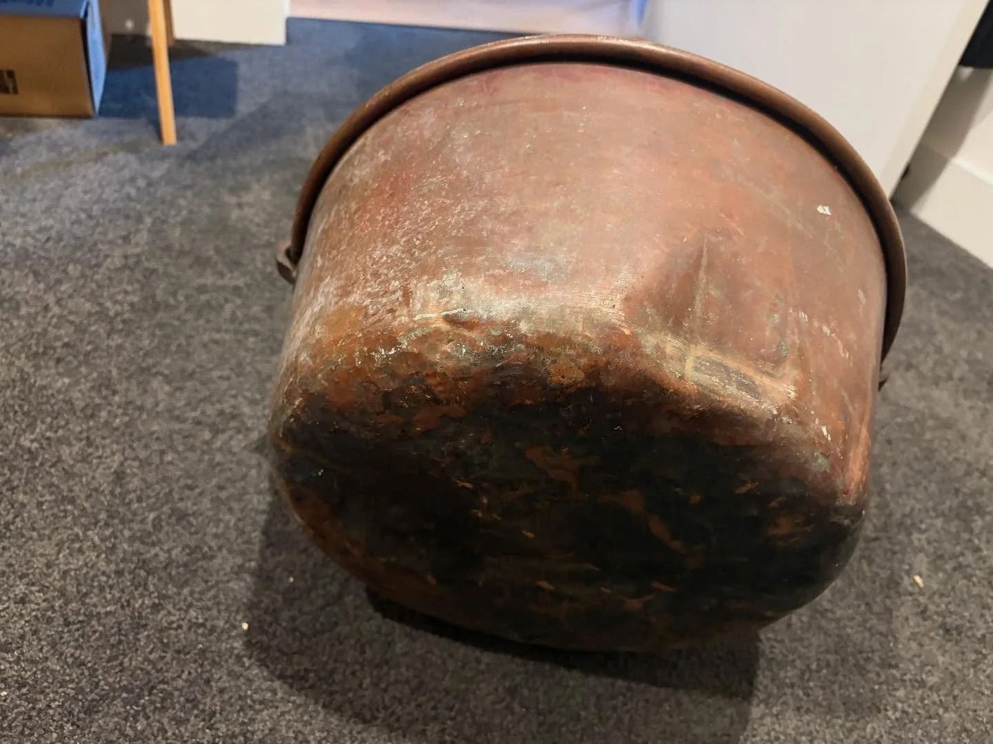 When Dr Paul and I aren&rsquo;t restoring the shine to town halls, art centres and shopfronts, we restore beautifully crafted, practical items, like this farmhouse copper piece. It&rsquo;s so satisfying bringing items and objects back to life😀#vinta