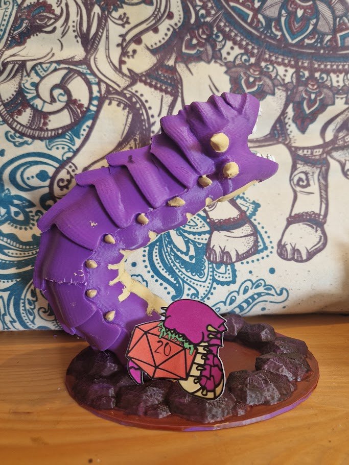 Purple Wurm Dice Tower