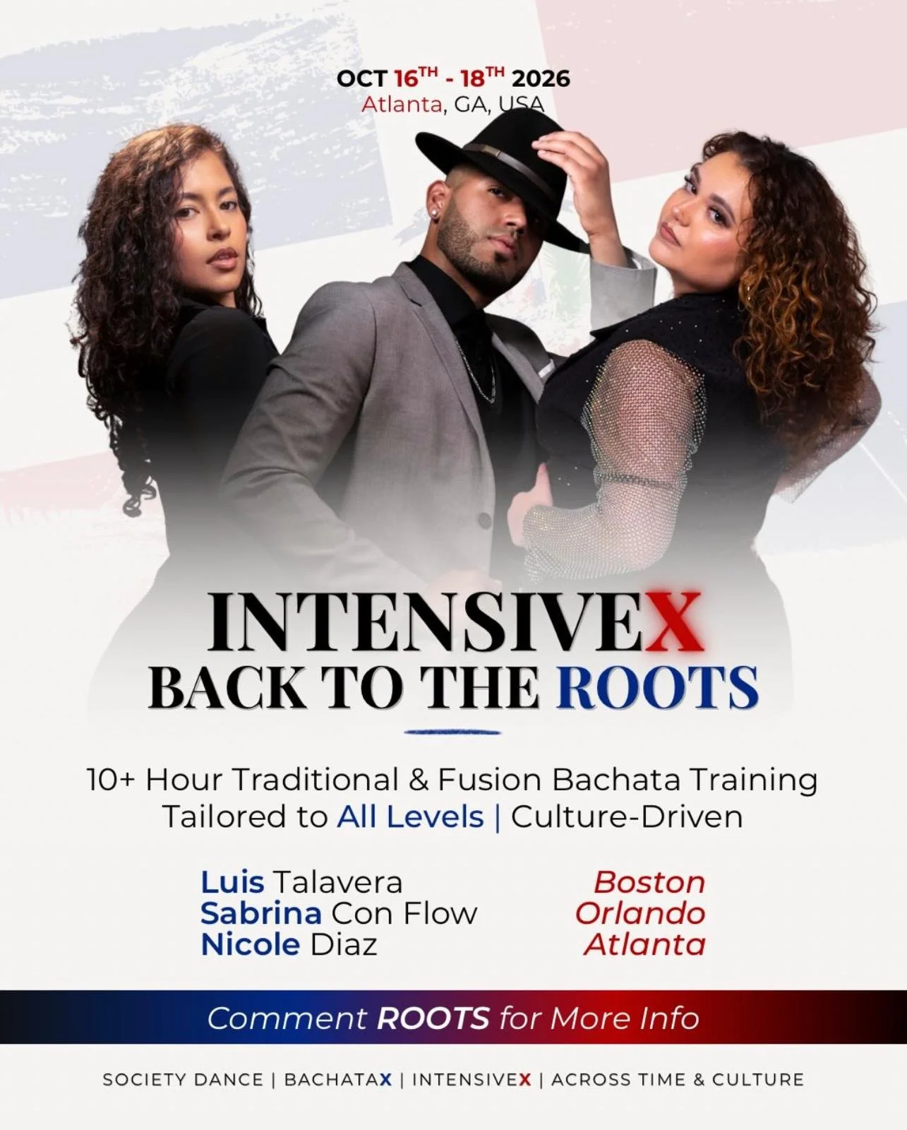 Culture-Driven, 10+ hour Traditional & Fusion Bachata Training tailored to all levels!