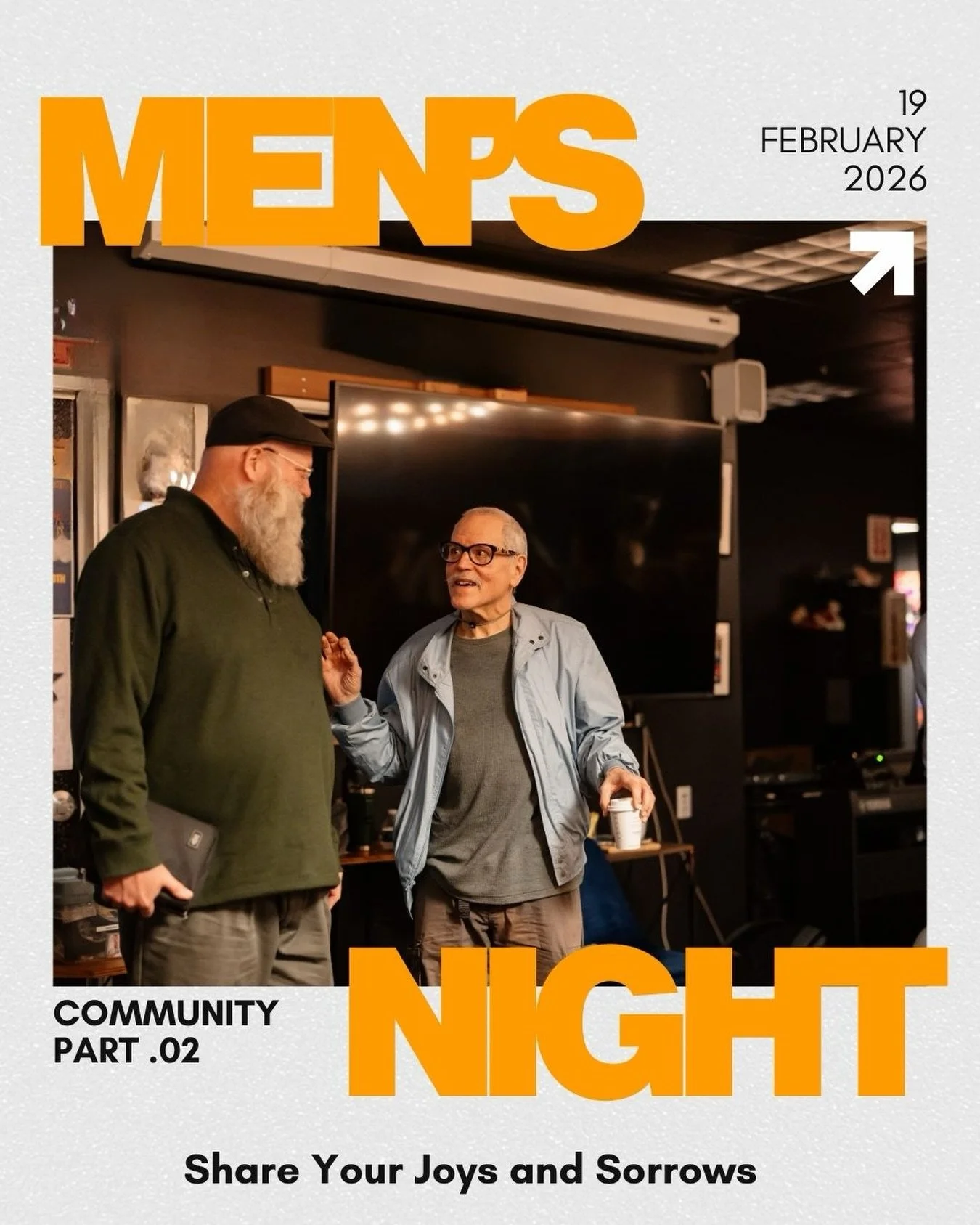 MEN - join us THIS THURSDAY as we gather to share a meal together, watch part 2 of The Community Practice, and engage in meaningful conversation. 

Thursday, February 19th
6pm - 8pm 
*Location sent after registration. 

Link in bio to register if you