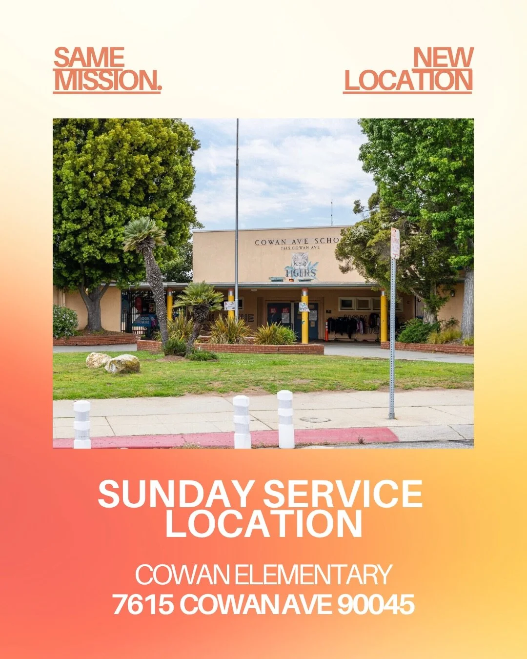 We have found our new church home!

THIS SUNDAY, JUNE 21, we will begin gathering at Cowan Elementary School in Westchester. 

This new location gives us room for our growing community, better environments for CCP Kids, and a meaningful opportunity t