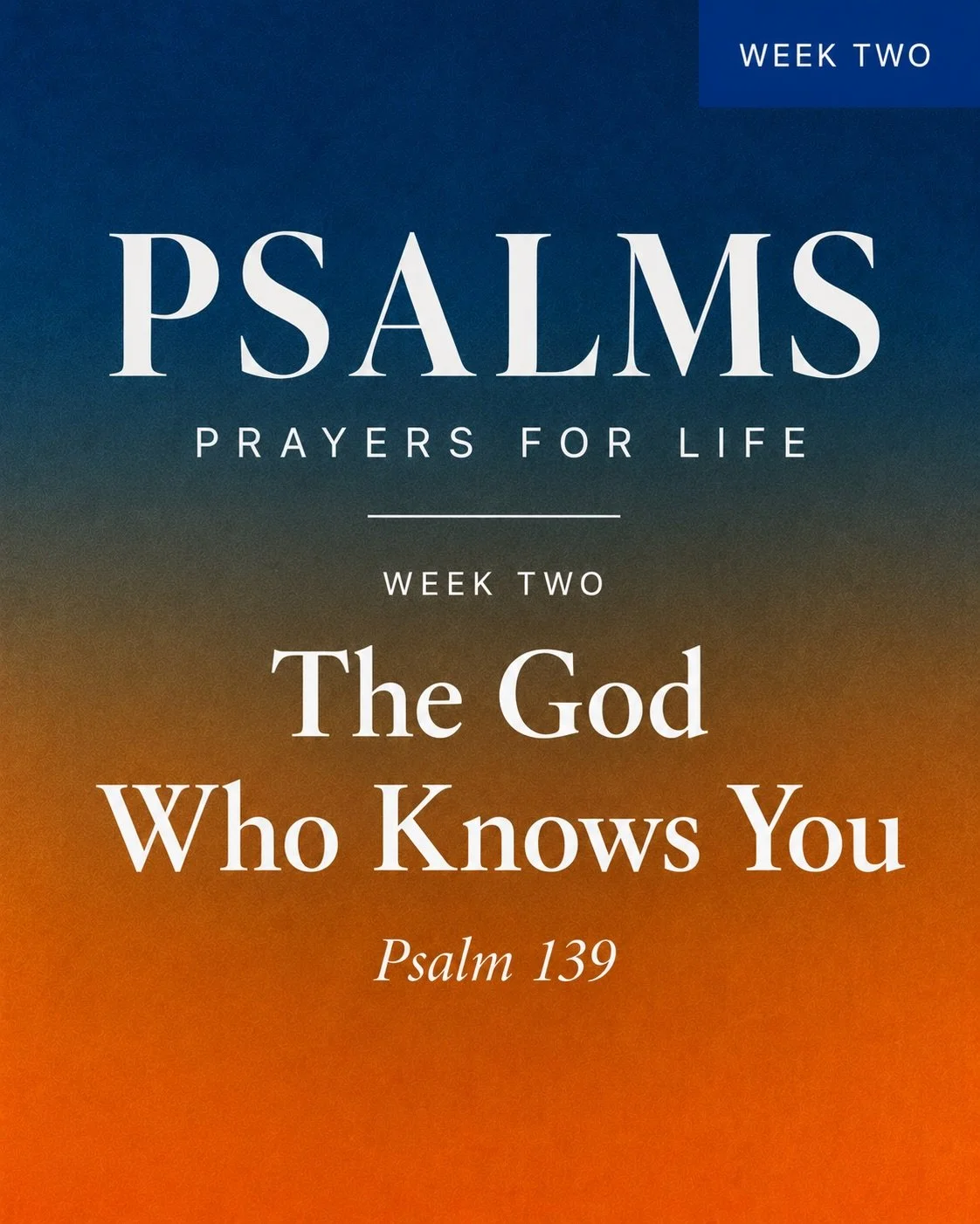 Yesterday we continued our summer series, Psalms: Prayers for Life 📖 by looking at one of the most personal prayers in all of Scripture&mdash;Psalm 139. 🤍

There is something deeply freeing about knowing that God already knows every part of you.

Y