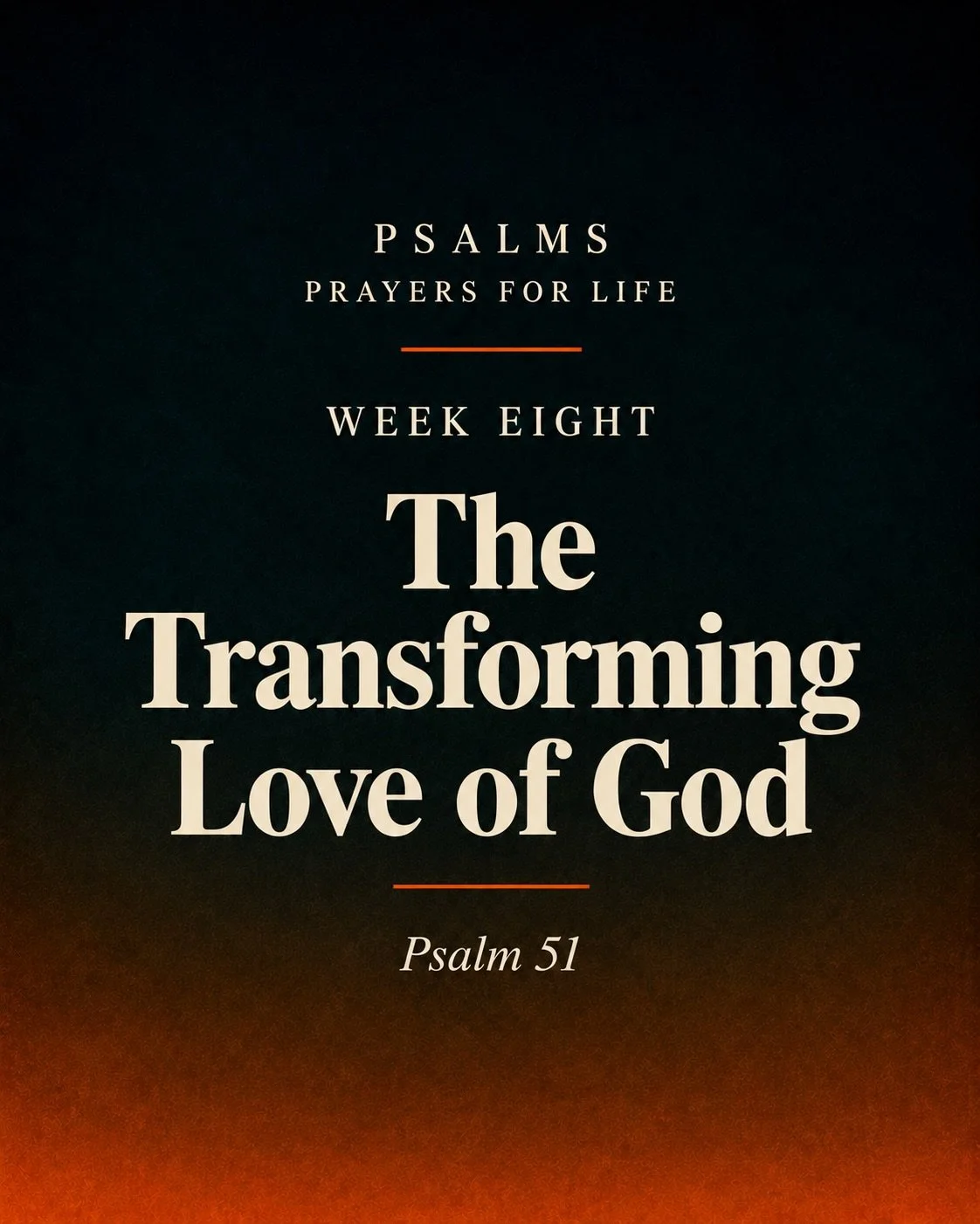 Last Sunday, as we finished the final week of our Psalms: Prayers for Life series, we looked at Psalm 51 and the transforming power of the steadfast love of God. 🤍

David could have run toward denial. He could have become buried in shame. Instead, h
