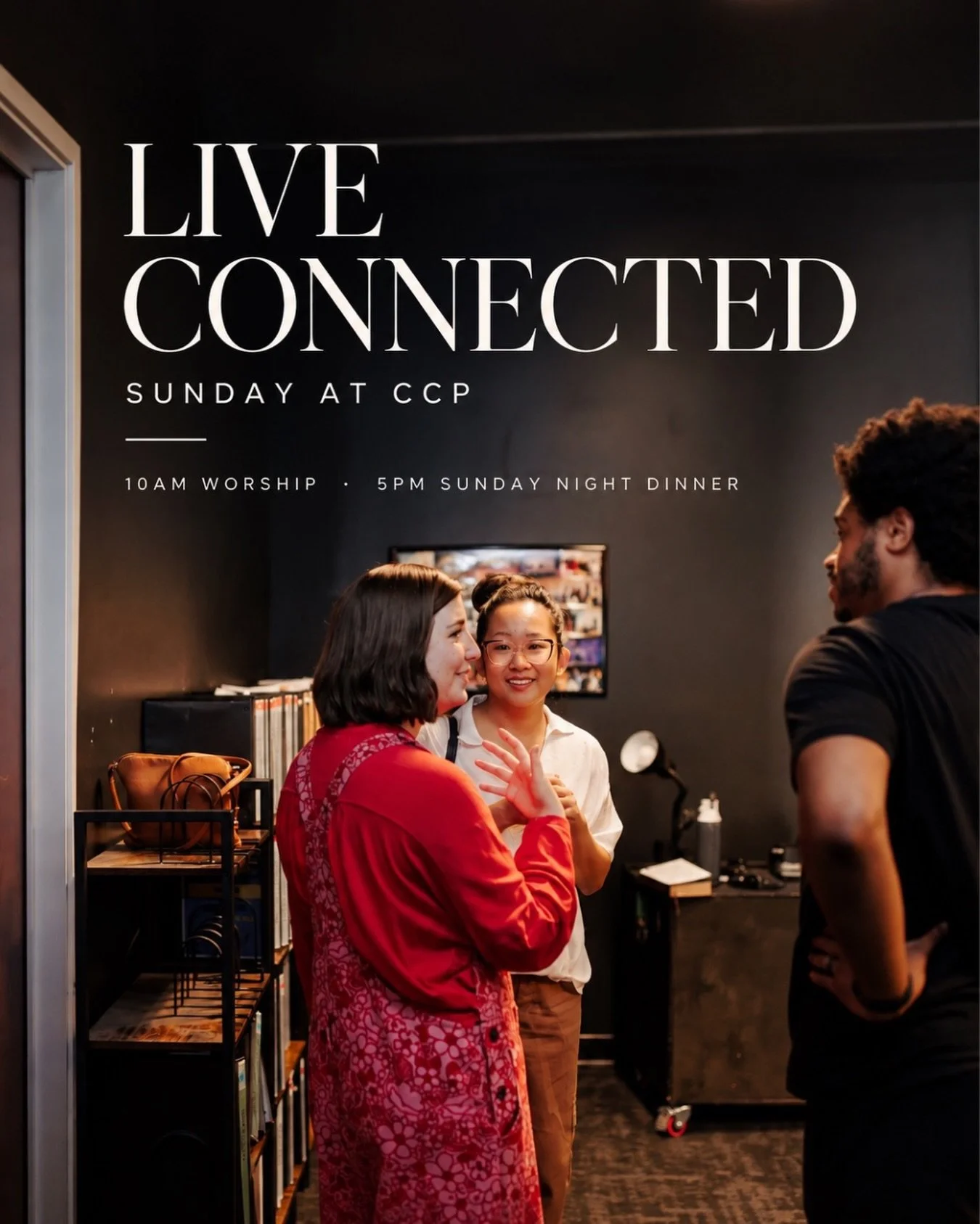We were made to live connected! 🤍

Not just for an hour on Sunday morning, but in the conversations that linger afterward, around tables, in homes, and in the ordinary rhythms of life together.

And tomorrow, we get to do both. 🙌

☀️ SUNDAY MORNING