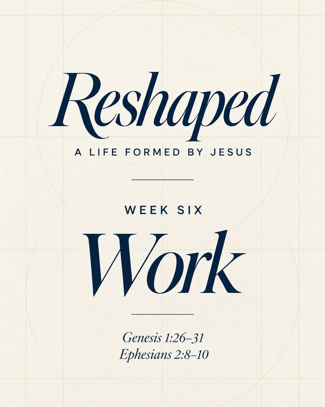 Last Sunday, we continued our ReShaped: A Life Formed by Jesus series by exploring how Jesus reshapes the way we view our work.

Work is a gift from God&mdash;an opportunity to create, serve others, and bring Him glory. But it was never meant to defi