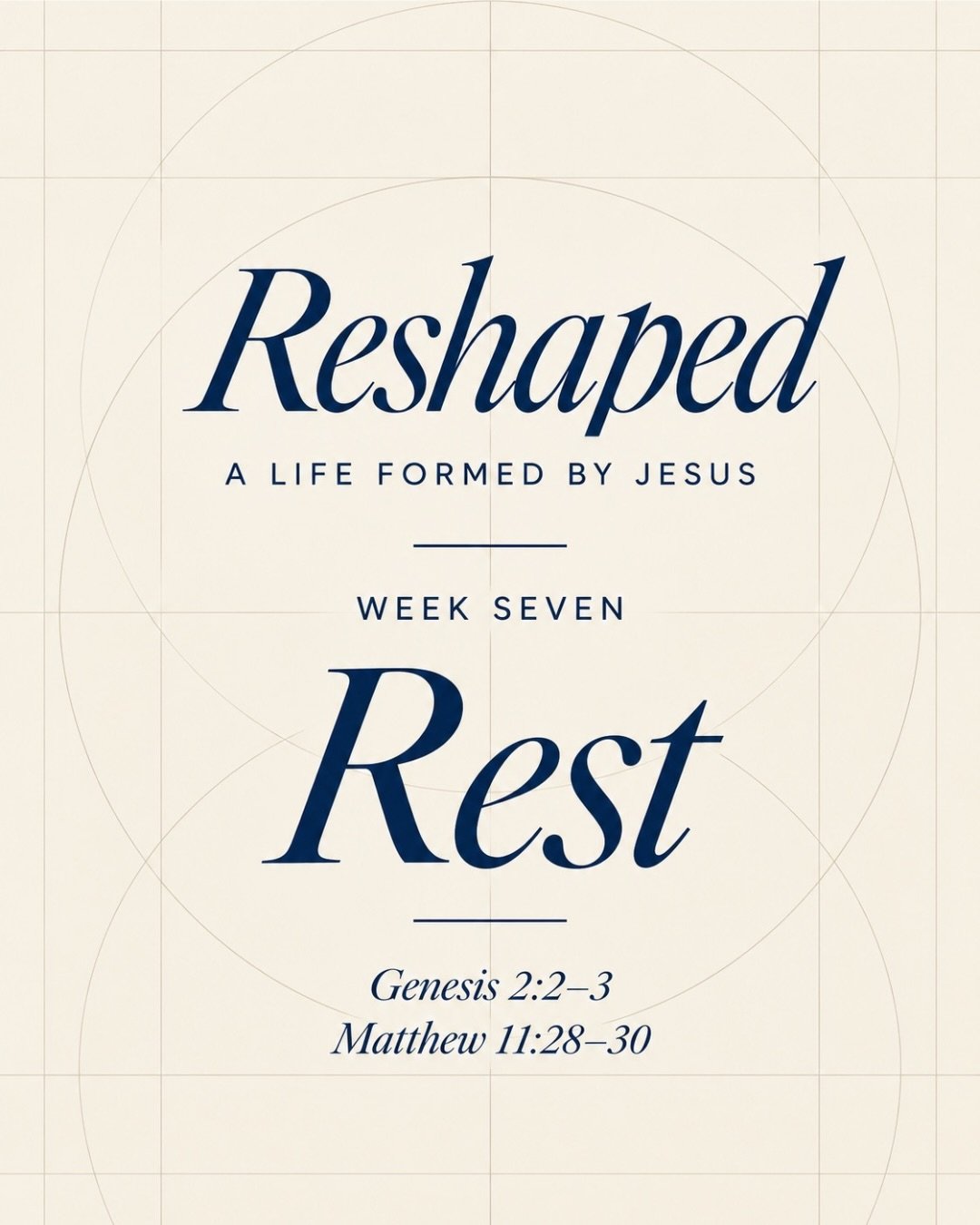 Last Sunday, we continued our Reshaped: A Life Formed by Jesus series by exploring the gift of rest.

God created us for meaningful work&mdash;but He also designed us to rest.

In a culture that celebrates busyness, Sabbath reminds us that everything