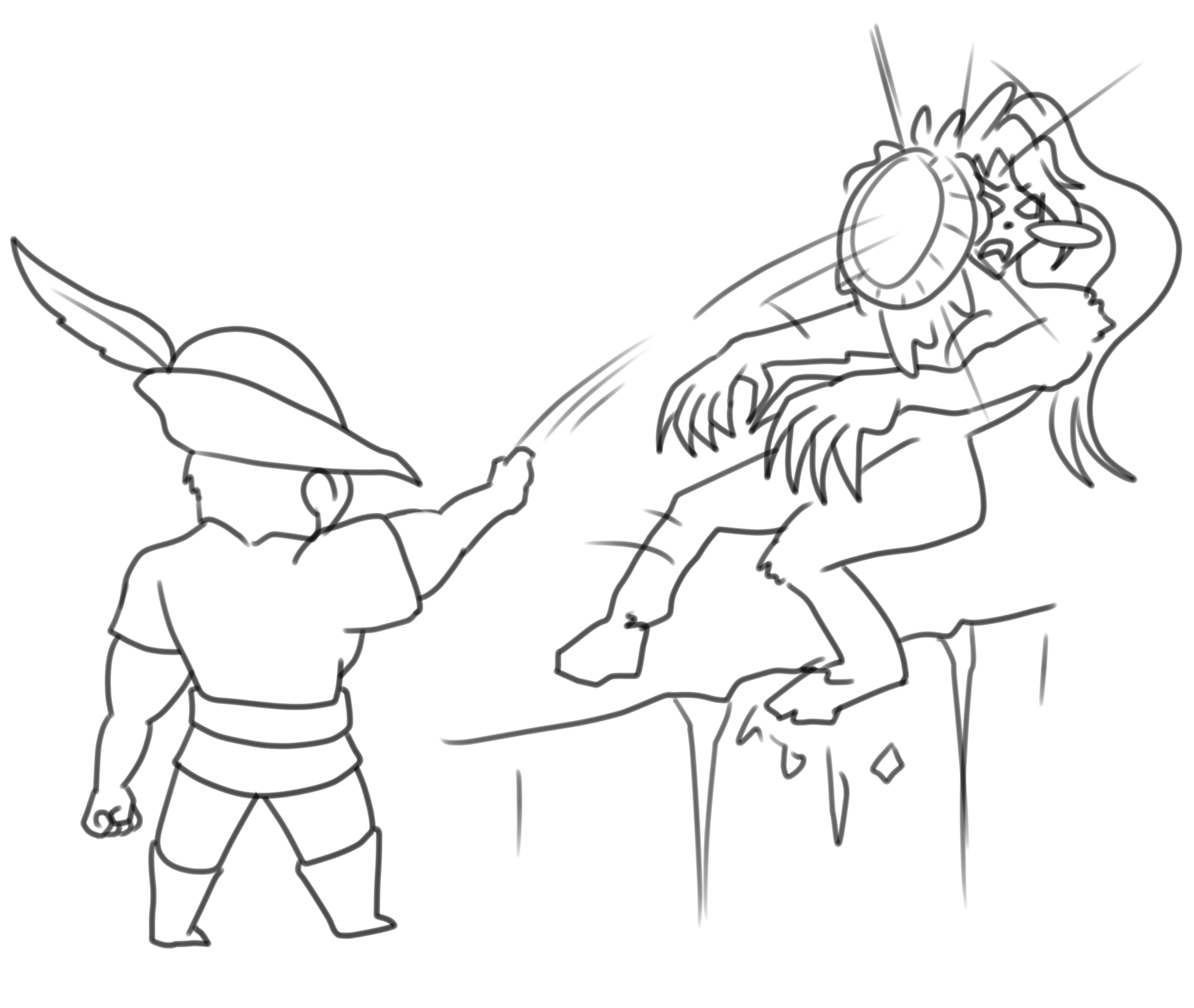 King Graham Defeats Djad, by Venicia Jenivelle