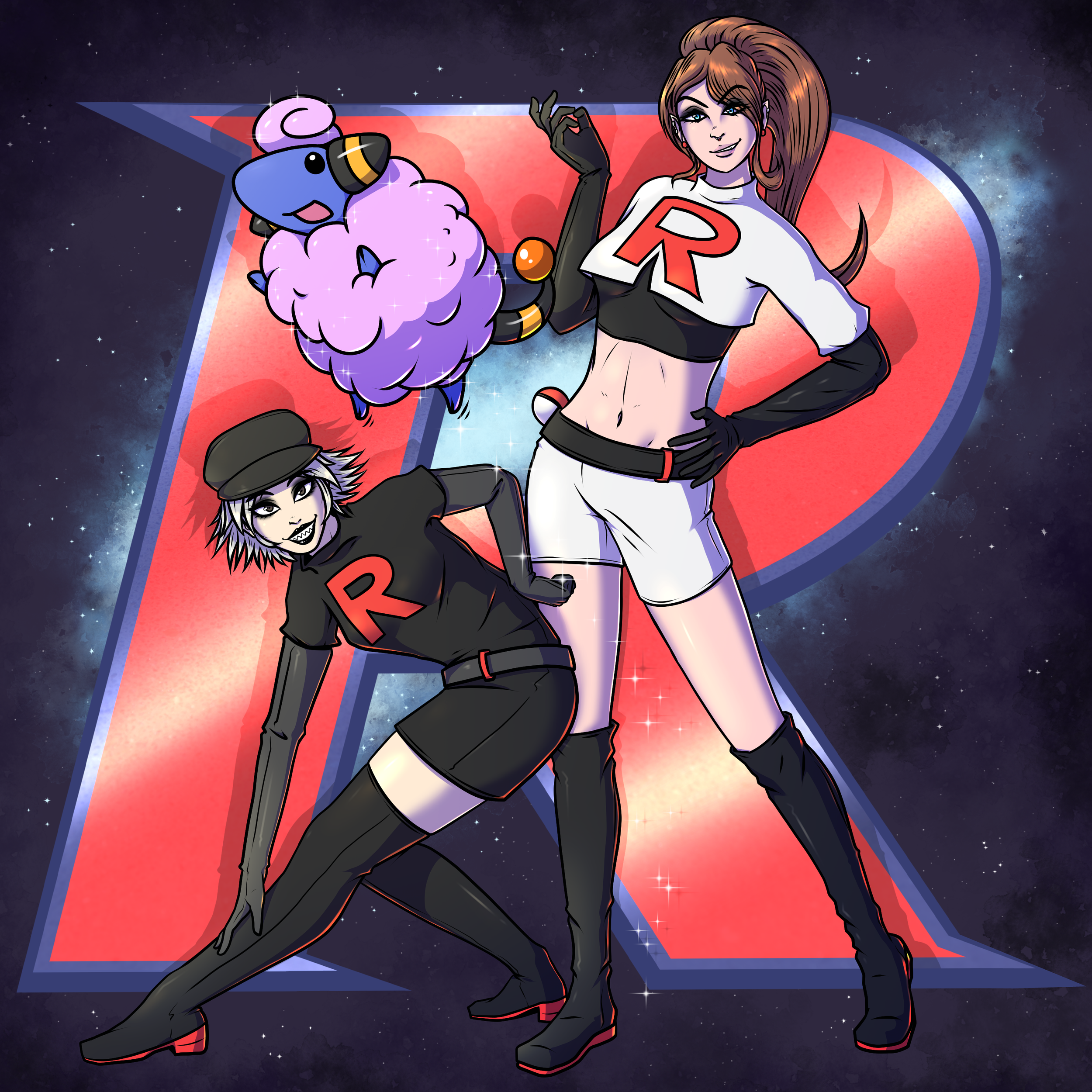 Jae Veni and Mel Team Rocket, by Venicia Jenivelle