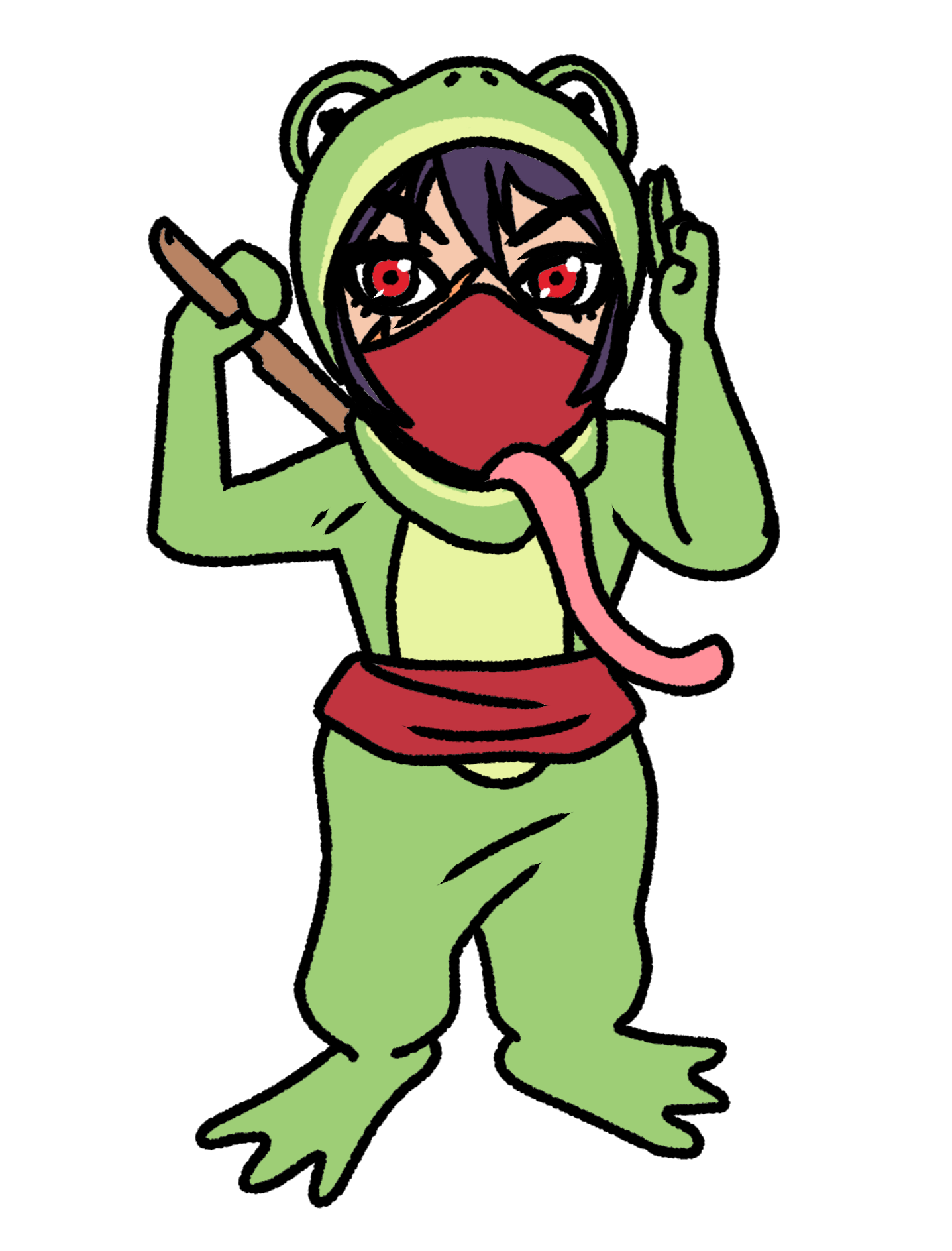 Momo Frog Onesie, by Venicia Jenivelle