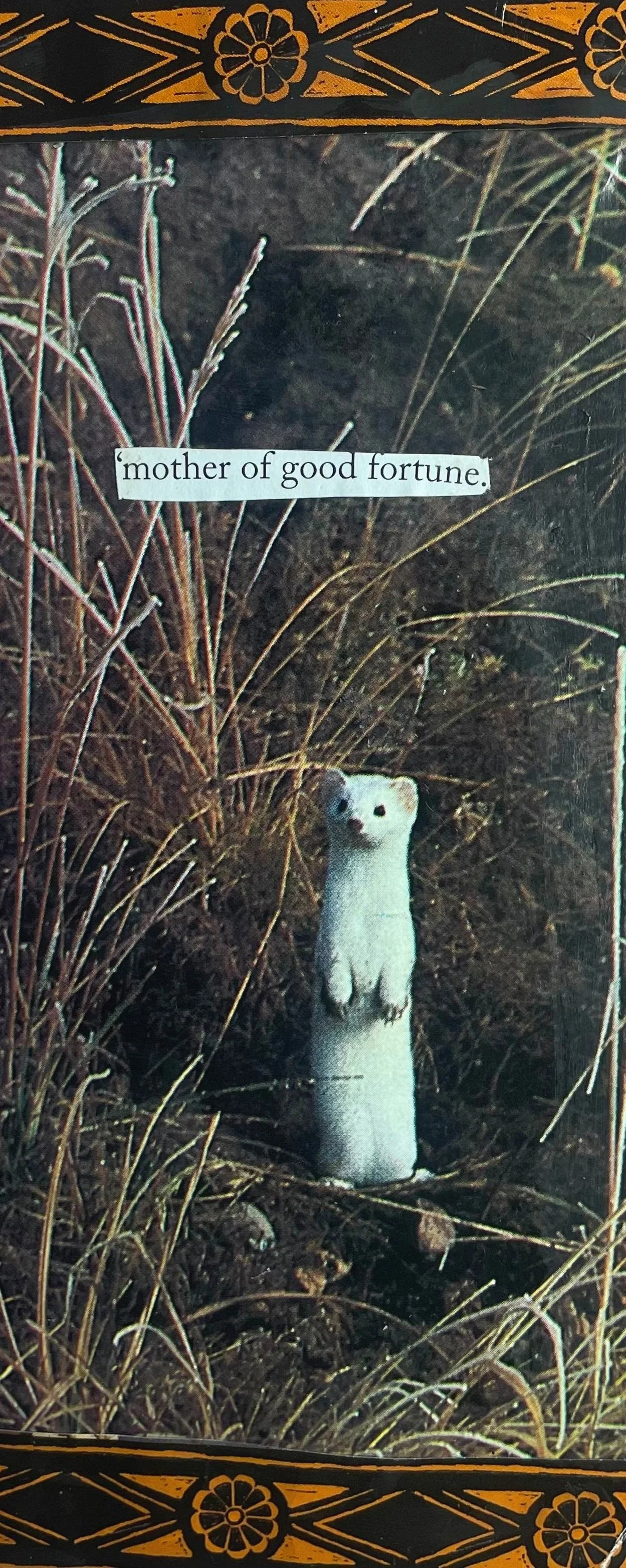 the innocent white coated Ermine would rather perish than face ruining their winter purity