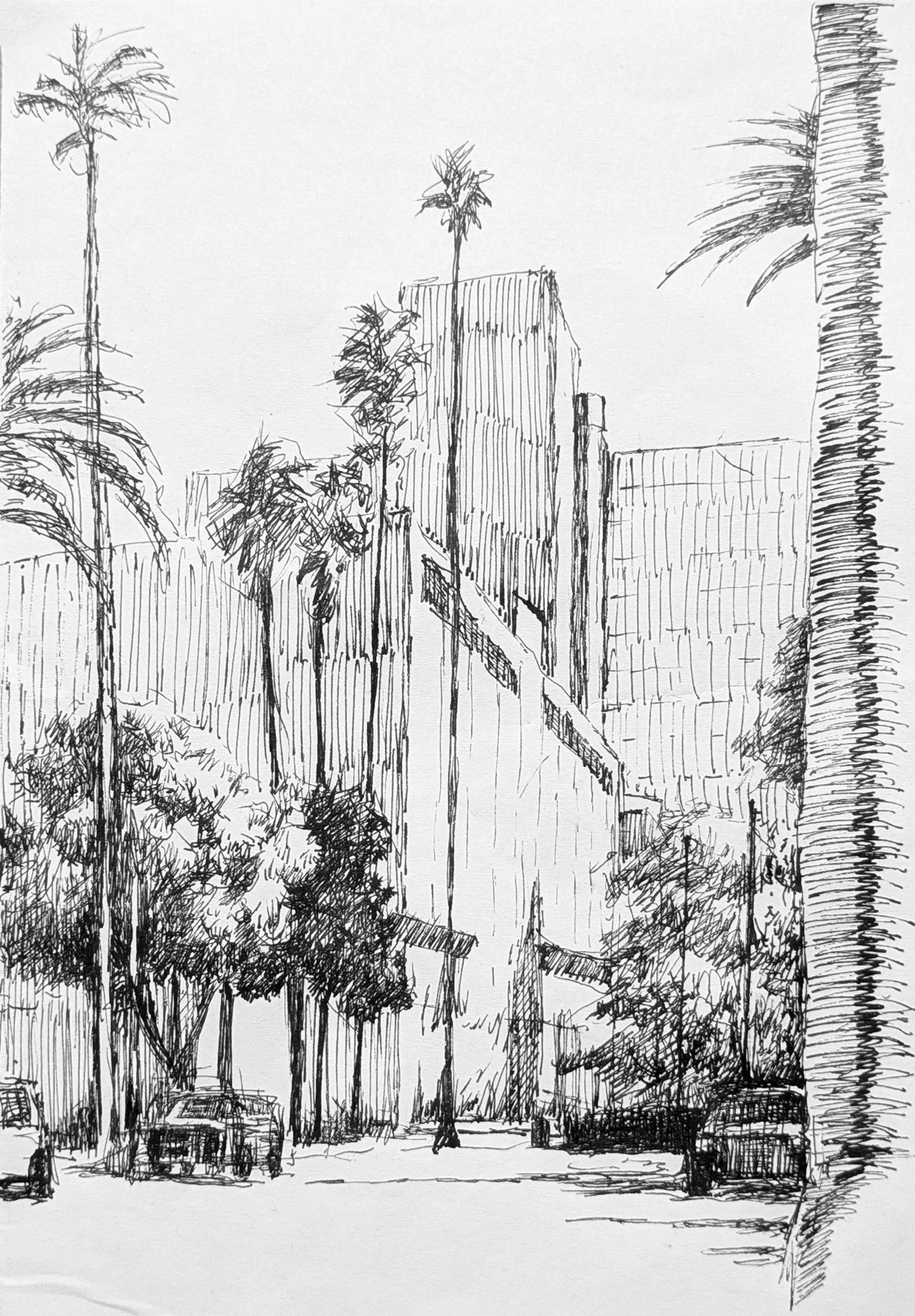 Street, 7" x 5", Pen on paper, 2026