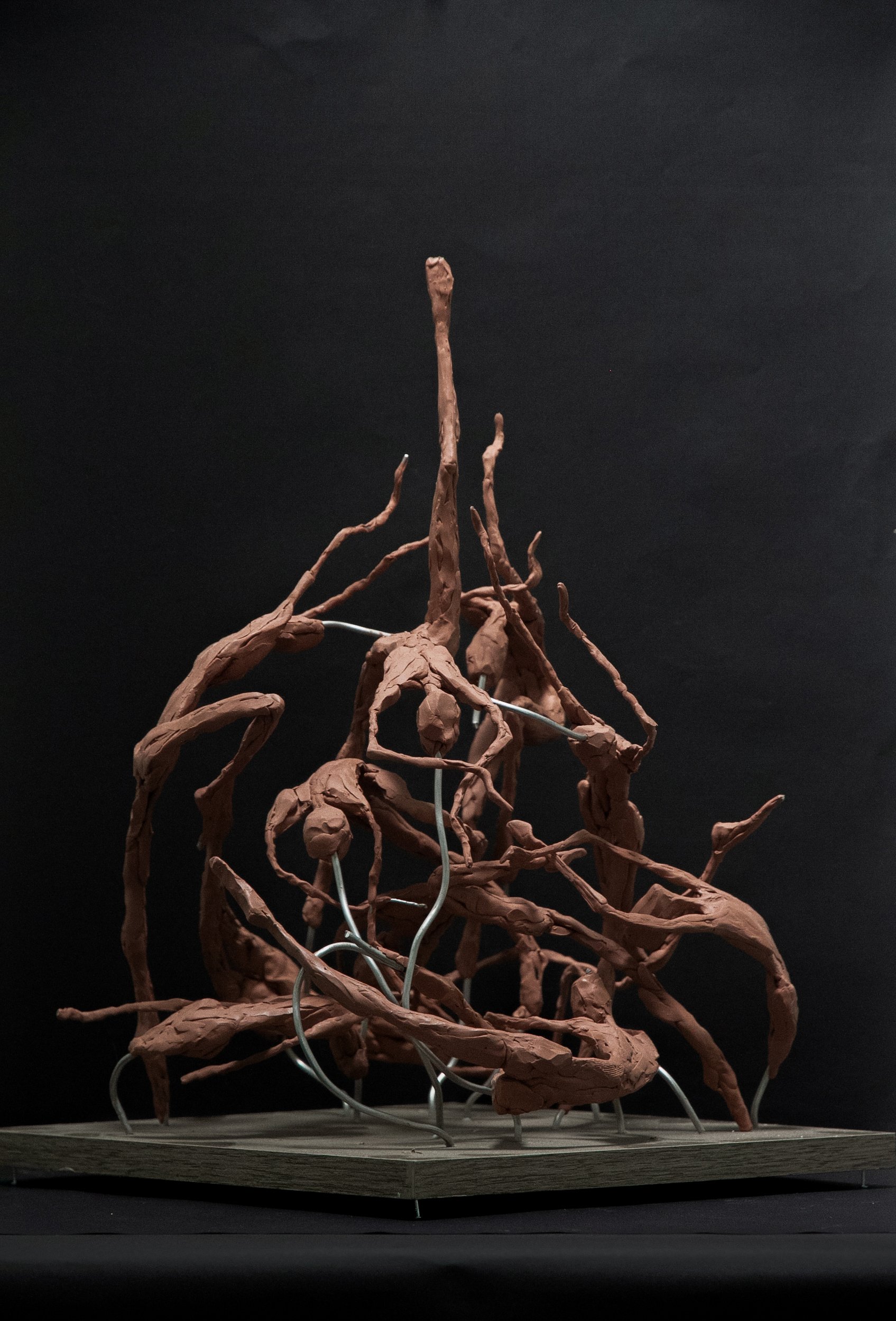 Dance of Sleeping Dream, 15" x 12" x 12", Oil-based clay, 2024