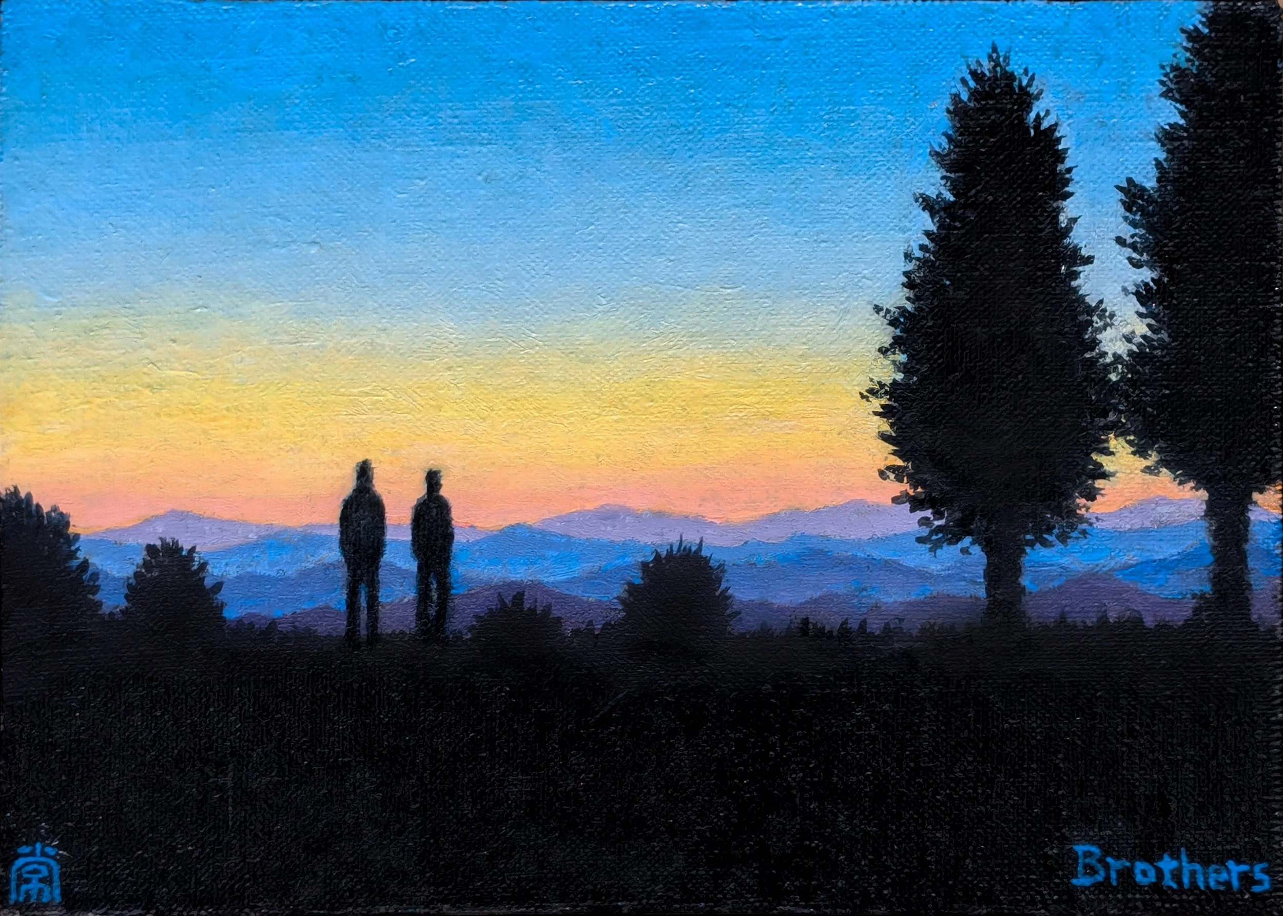 Brothers, 5" x 7", Oil on panel, 2026