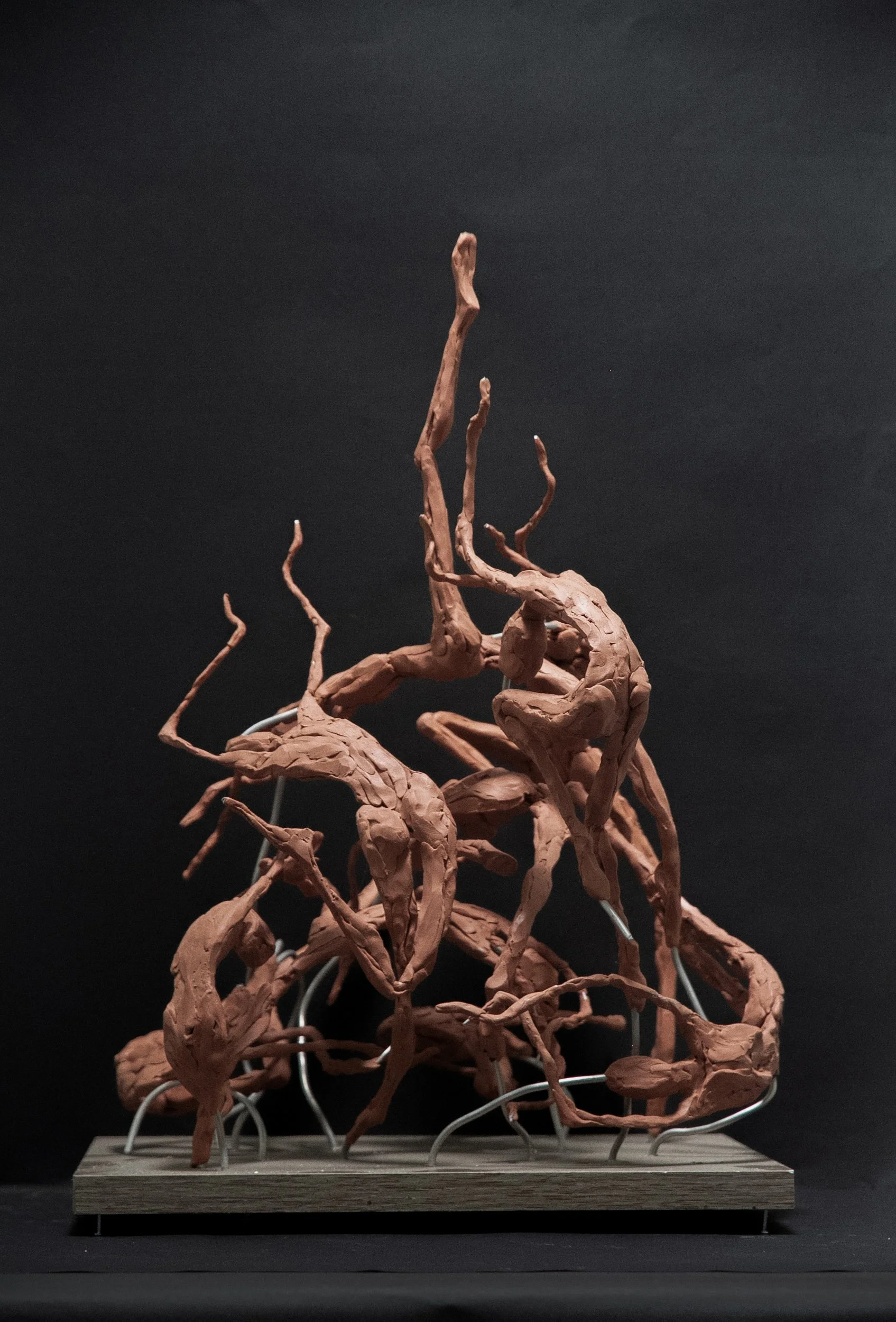 Dance of Sleeping Dream, 15" x 12" x 12", Oil-based clay, 2024