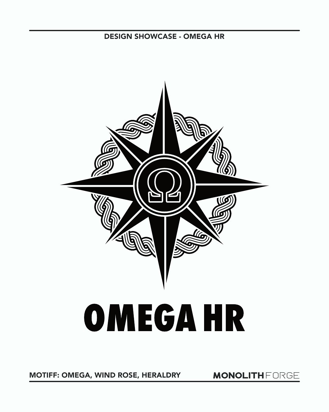 Logo za OMEGA HR.

Koji je bija zadatak? Spojit ružu vjetrova, hrvatski pleter i Omega simbol. Ko bi reka da to može ići skupa? 
Klijentu ta 3 elementa jako znače i daju du&scaron;u njegovoj firmi. 

Nije posa uvik napravit &ldquo;melem za oči&rdquo;