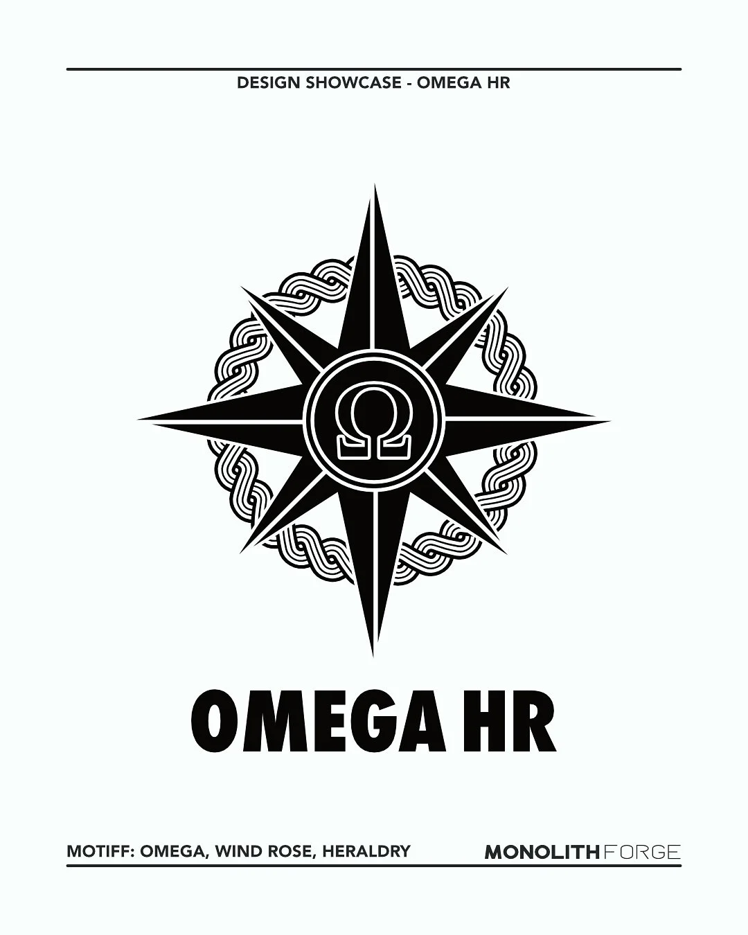 Logo za OMEGA HR.

Koji je bija zadatak? Spojit ružu vjetrova, hrvatski pleter i Omega simbol. Ko bi reka da to može ići skupa? 
Klijentu ta 3 elementa jako znače i daju du&scaron;u njegovoj firmi. 

Nije posa uvik napravit &ldquo;melem za oči&rdquo;