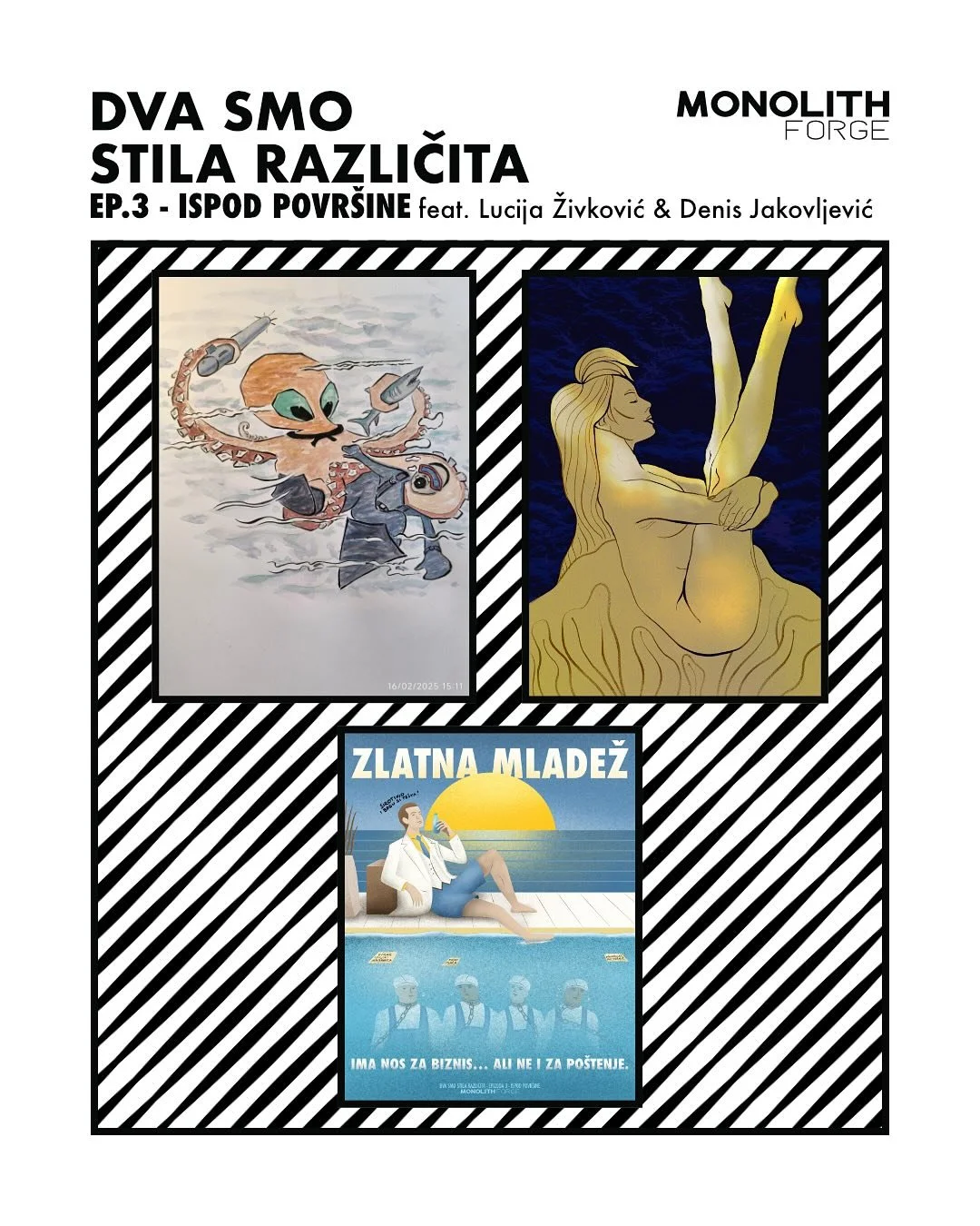 Evo, kako i spada&hellip; vrime je da objavim radove iz treće epizode ovog na&scaron;eg malog serijala.

@jakovljevic_atelier za temu &lsquo;Ispod Povr&scaron;ine&rsquo; napravio je jiu jitsu hobotnicu. Namjena motiva je da bude zabavan i da ilustrir