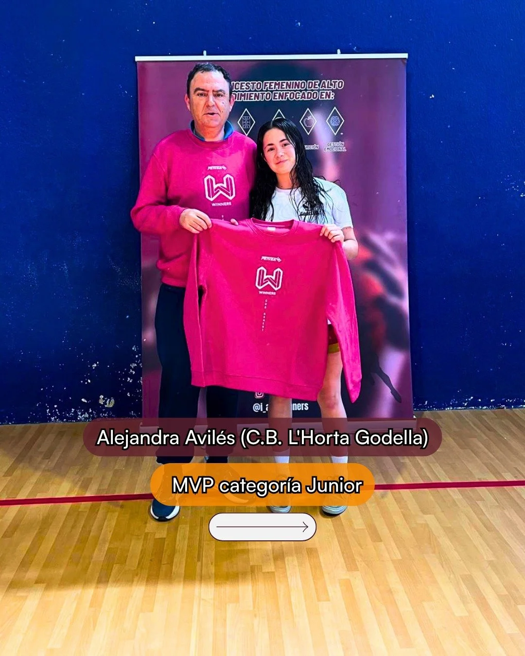 🏀 Talento, esfuerzo y mucho futuro sobre la pista

Estas fueron las MVP de la Woman Winners Cup Spring luciendo la sudadera Winners 🔥

Alejandra Avil&eacute;s (Horta Godella)
MVP categor&iacute;a Junior

Elena Barroso (Canoe)
MVP categor&iacute;a C