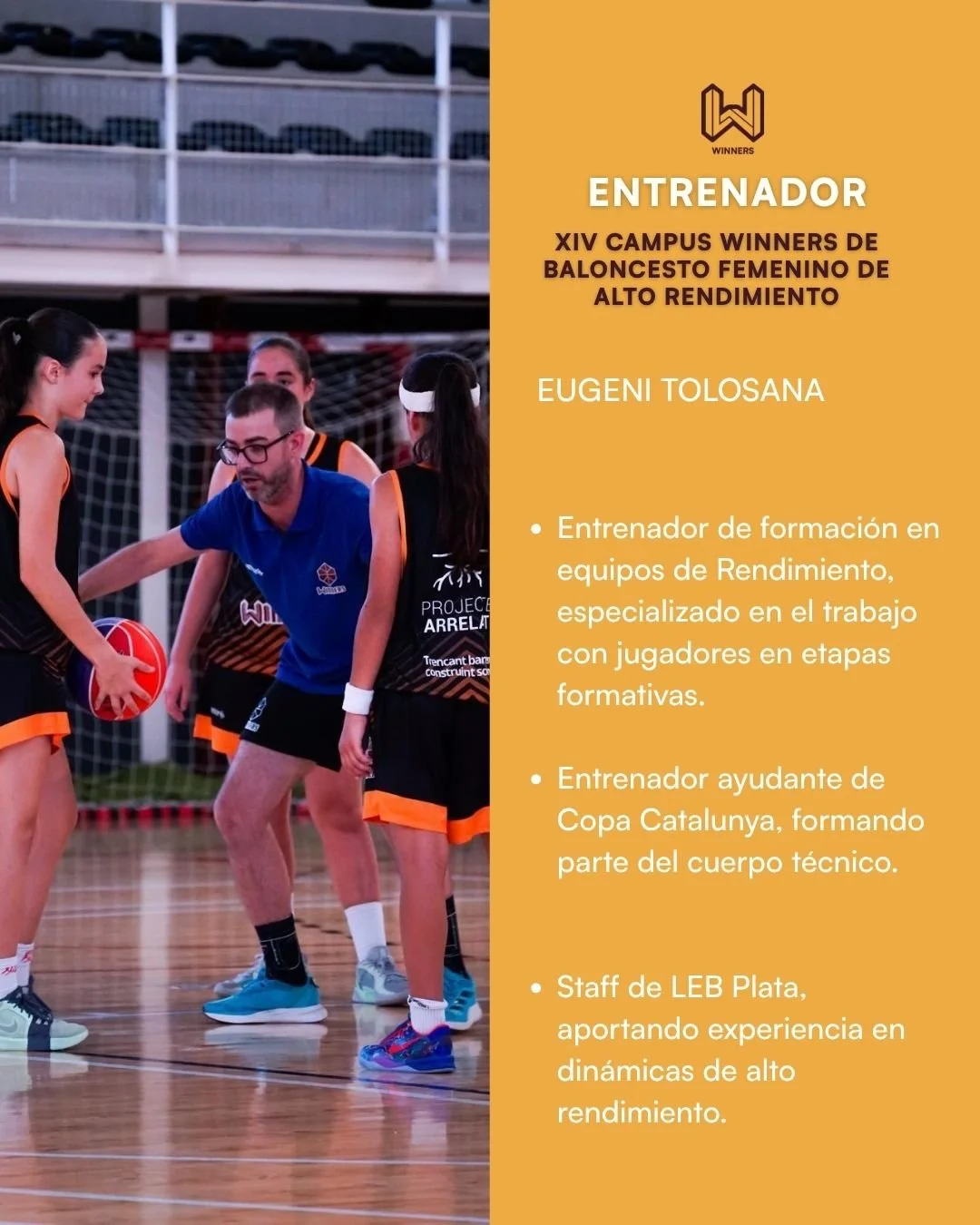 &iexcl;Eugeni Tolosana se suma al staff Winners! @coachtolosana 

Entrenador de formaci&oacute;n en equipos de Rendimiento, especializado en el desarrollo t&eacute;cnico y competitivo de jugadores en etapas clave de crecimiento deportivo.

Adem&aacut