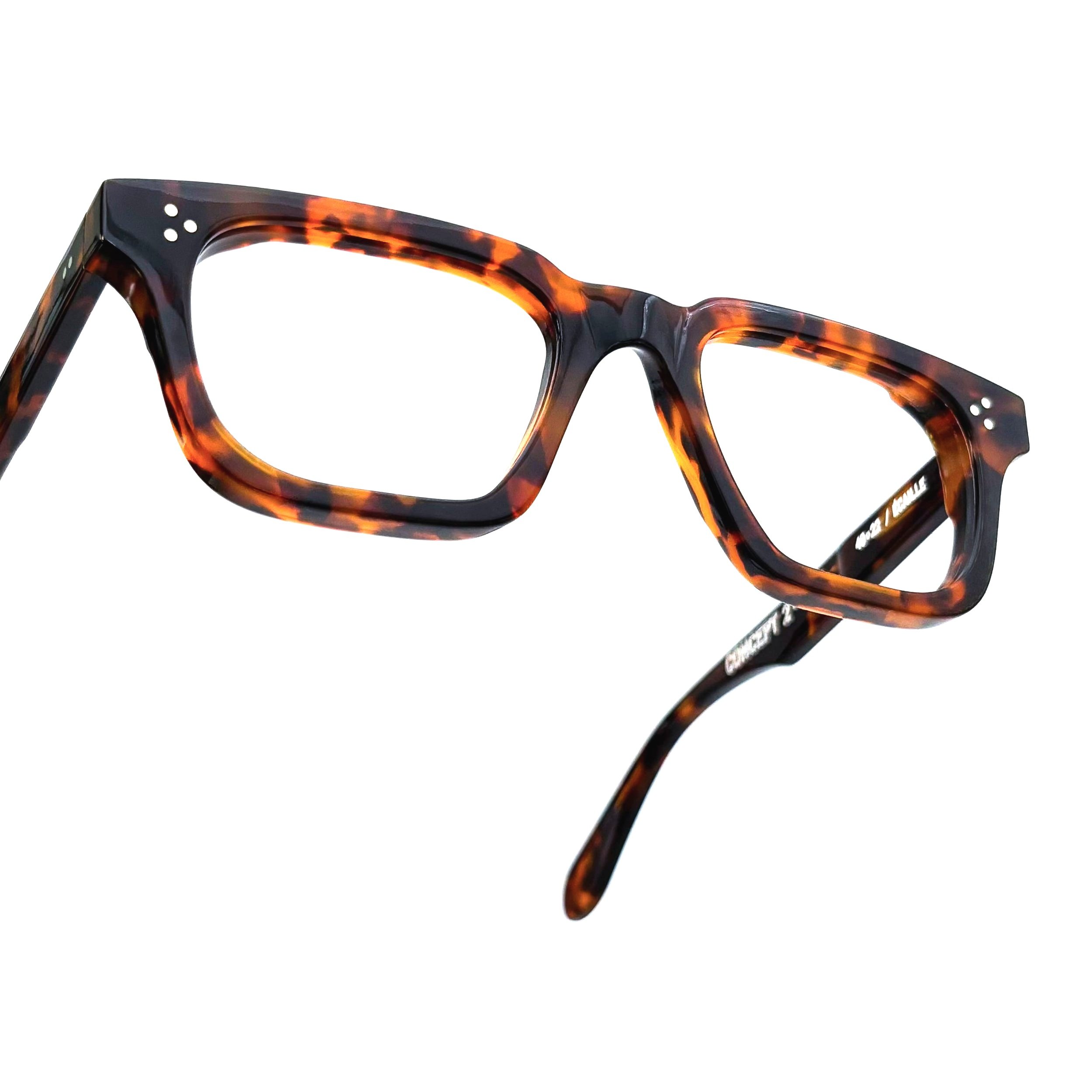 CONCEPT 2 - N°4 lunettes française hommes épaisses rectangles intemporelle