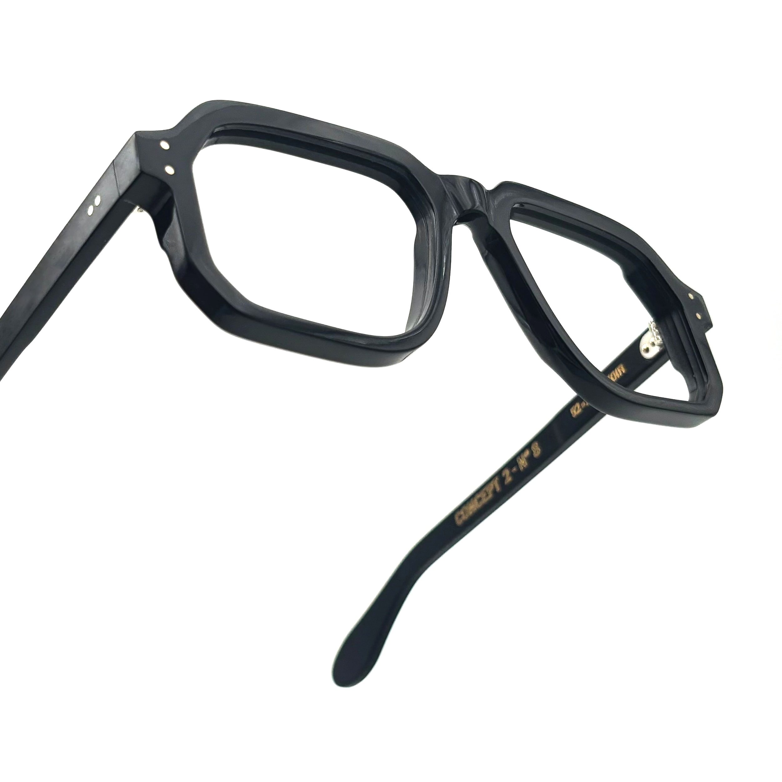CONCEPT 2 - N°8 lunettes française mixte épaisses rectangulaires pilote oversize intemporelle