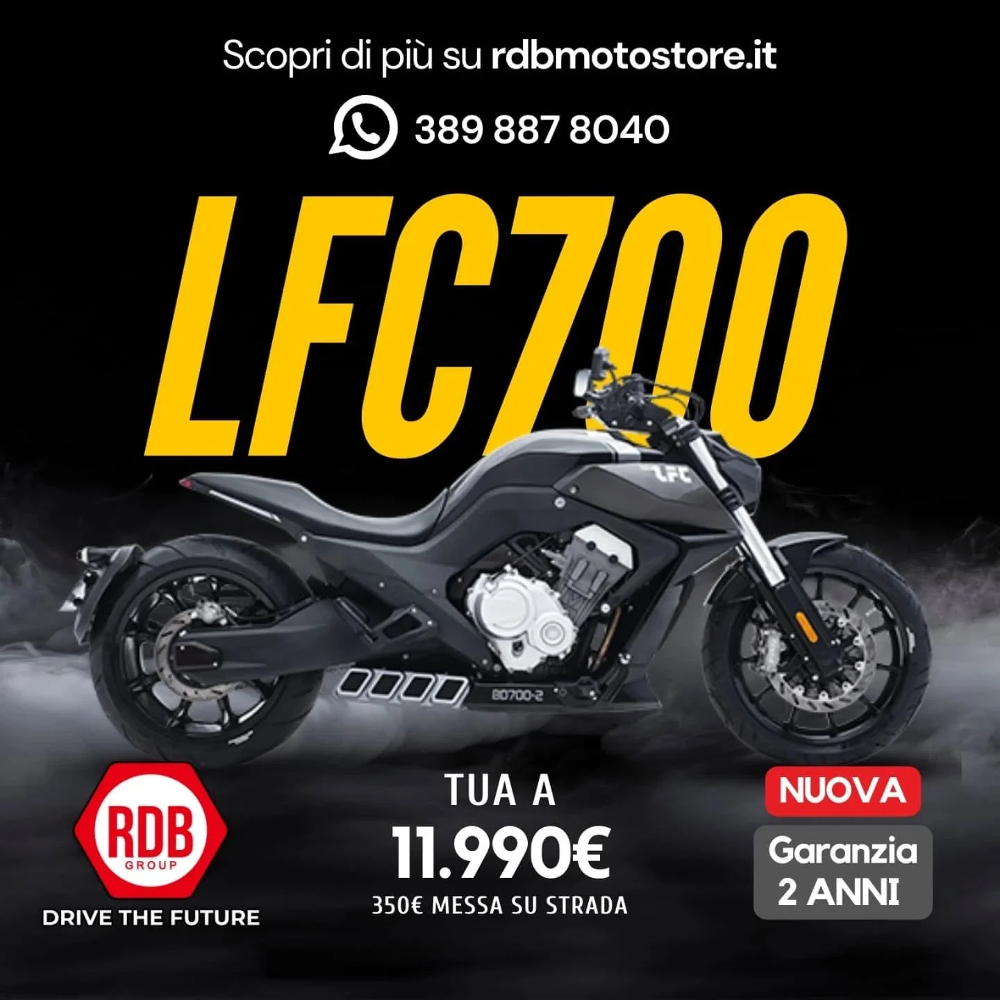 Le nostre moto aspettano solo di essere guidate 💥
Fai la tua scelta.
Chiama o Invia Whatsapp: 389 887 8040
📌 Siamo a Modugno (BA), S.S. 96, Km 118+216